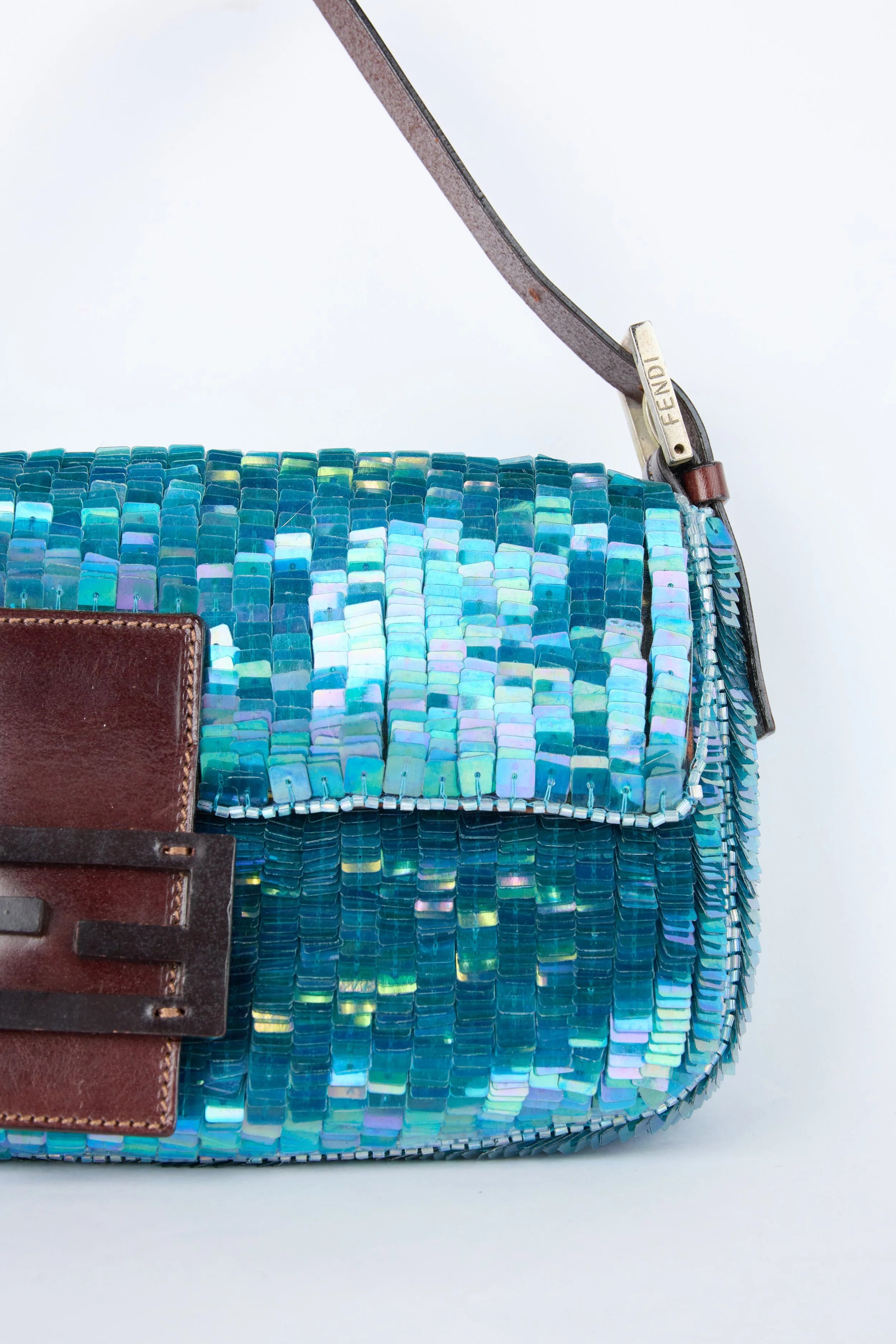FENDI BLUE SEQUIN BAGUETTE
