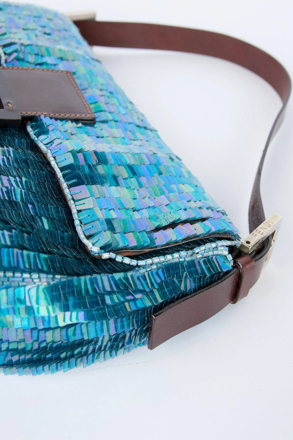 FENDI BLUE SEQUIN BAGUETTE