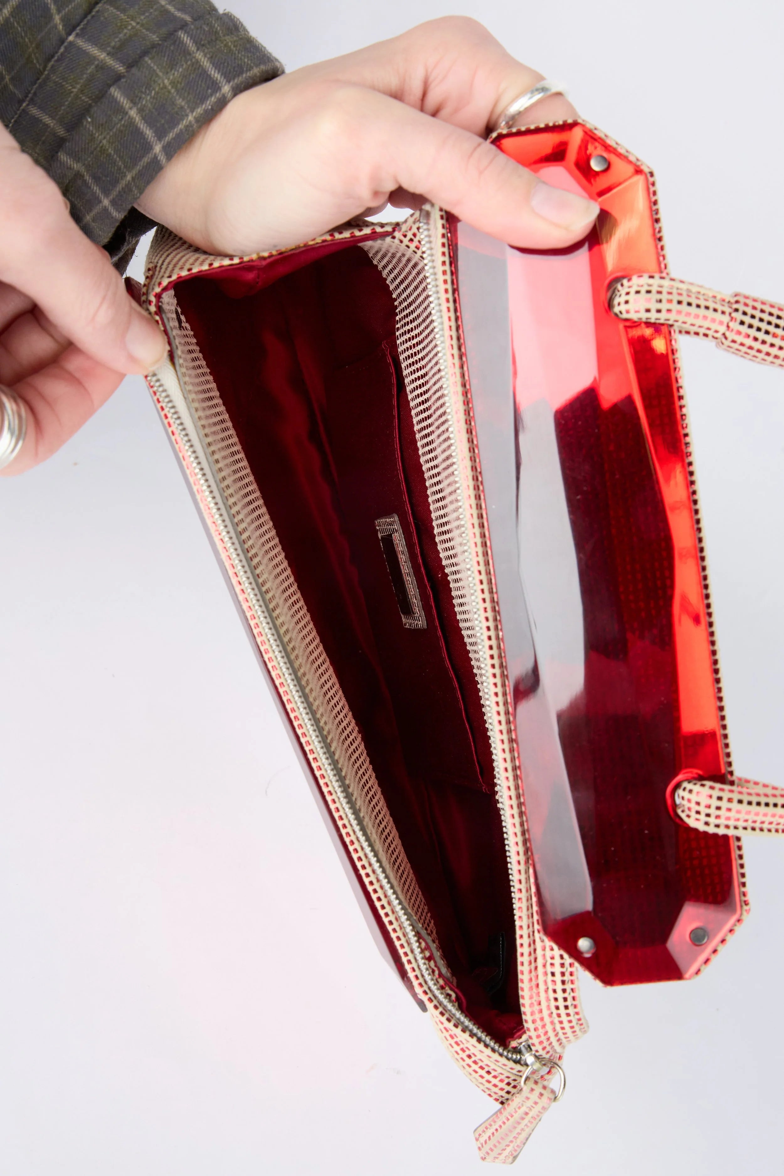 FENDI RED DISCO CLUTCH