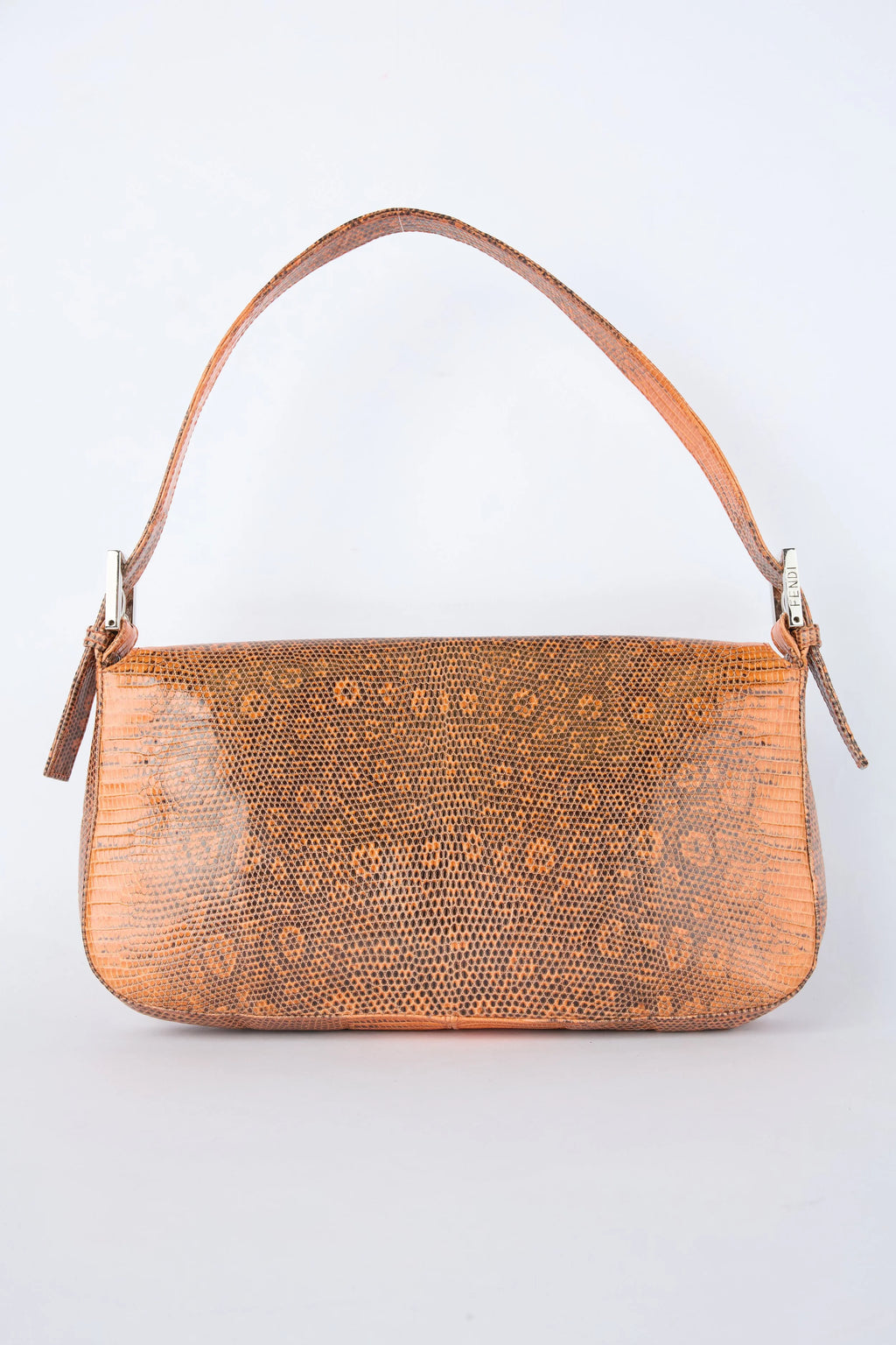 FENDI ORANGE OMBRE LIZARD BAGUETTE