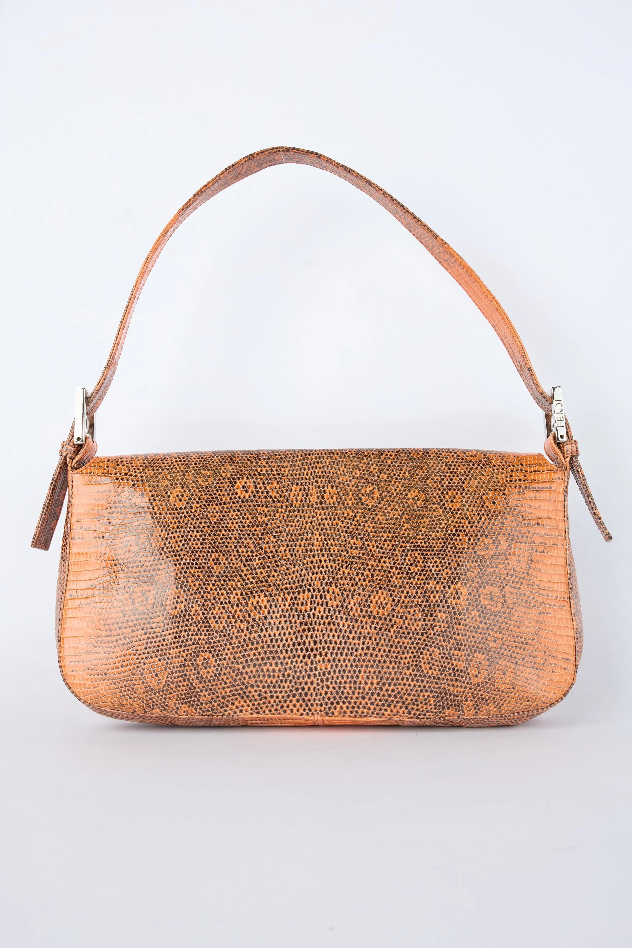 FENDI ORANGE OMBRE LIZARD BAGUETTE