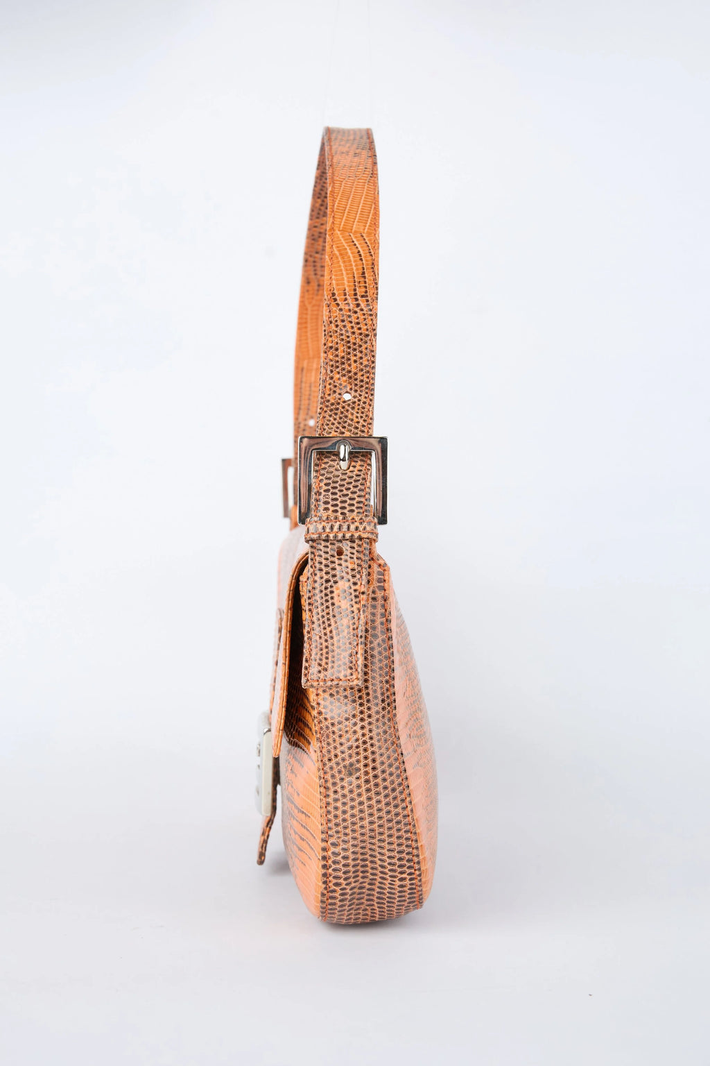 FENDI ORANGE OMBRE LIZARD BAGUETTE