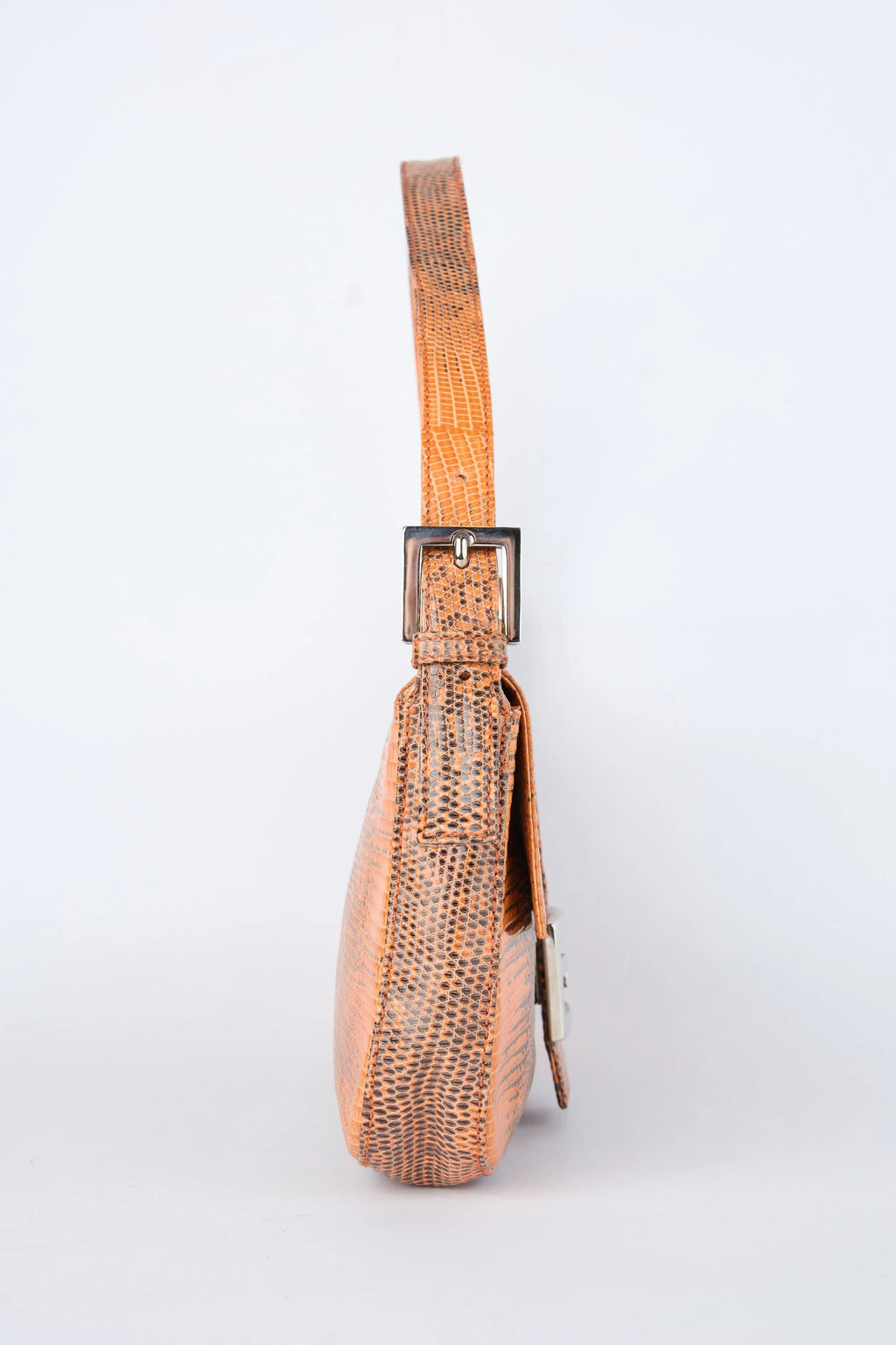 FENDI ORANGE OMBRE LIZARD BAGUETTE