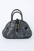 DIOR SPLATTERED BLACK DOUBLE SADDLE BOWLER