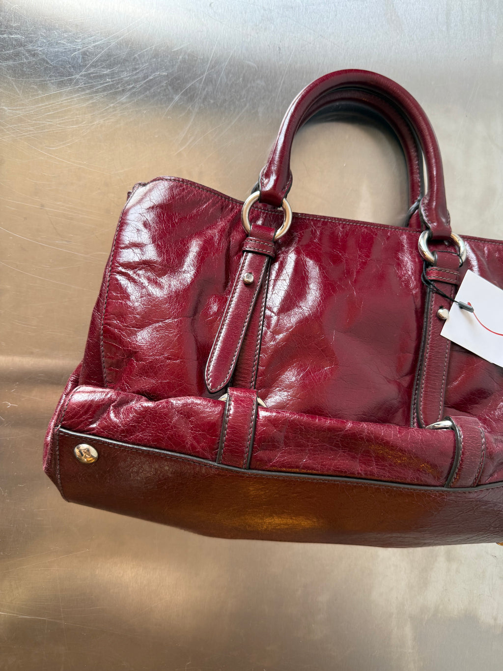 MIU MIU BURGUNDY VITELLO BAG