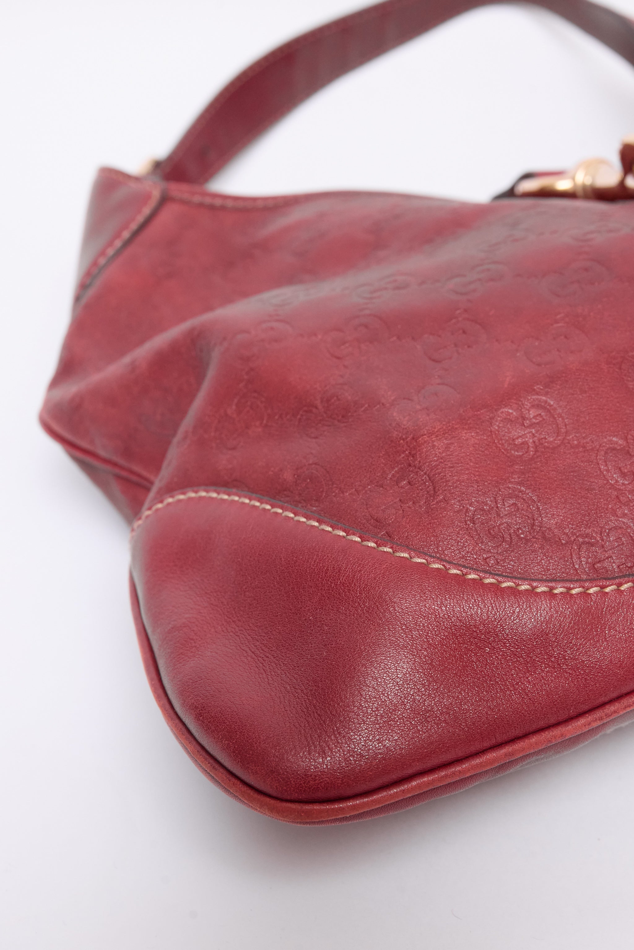 GUCCI RED GUCCISSIMA LEATHER JACKIE