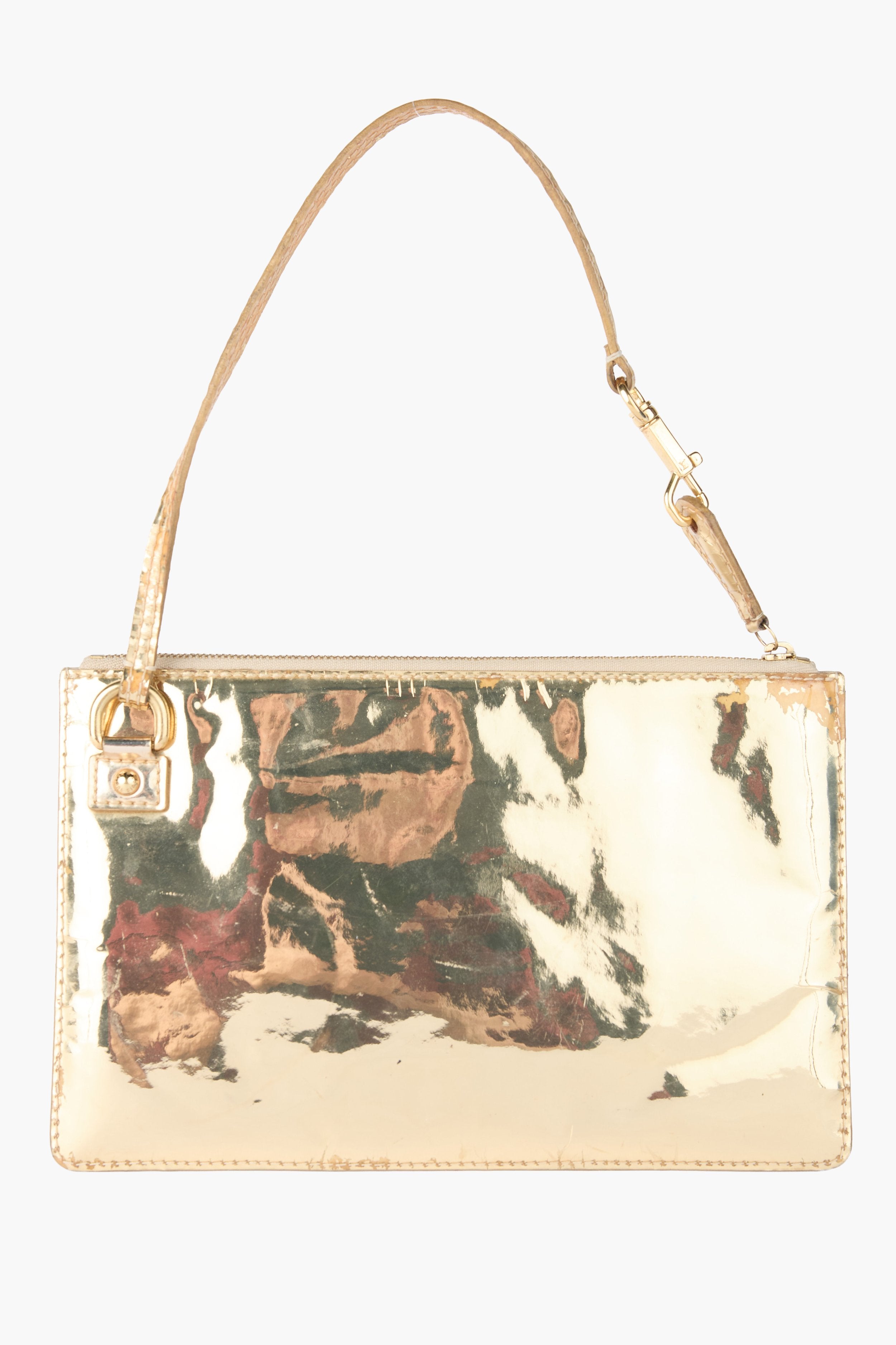 Louis Vuitton Gold Mirror Flat Pochette