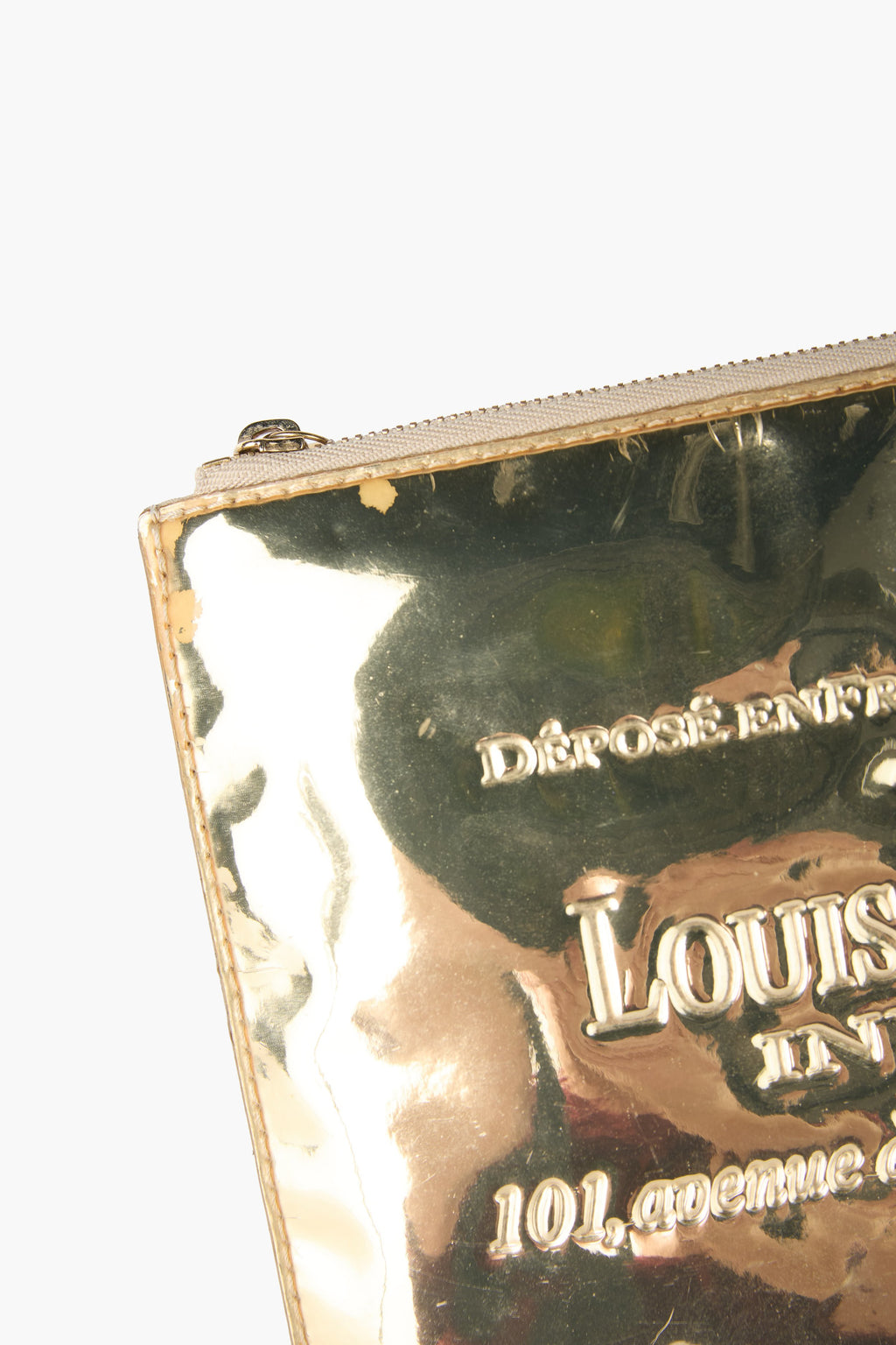 Louis Vuitton Gold Mirror Flat Pochette