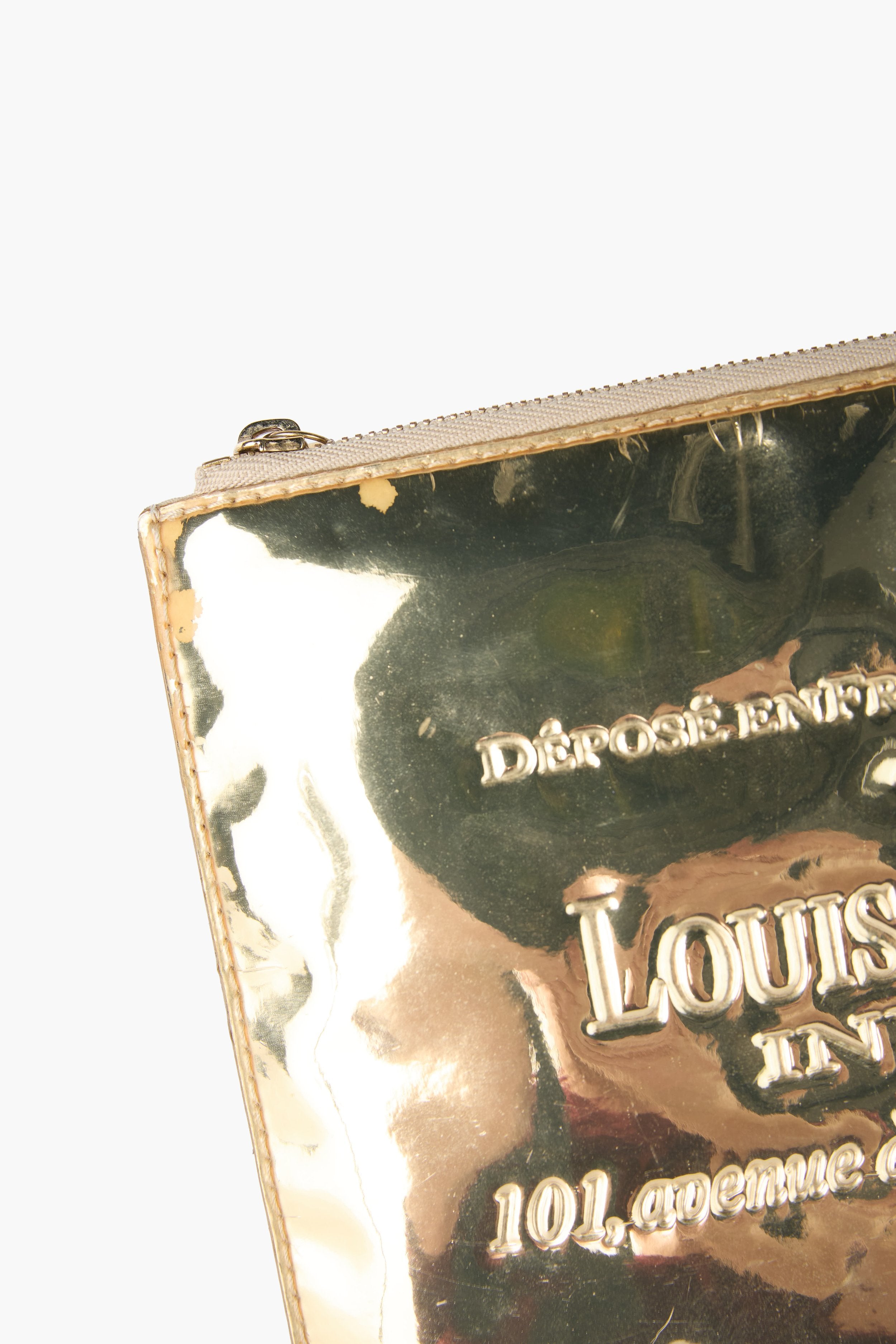 Louis Vuitton Gold Mirror Flat Pochette