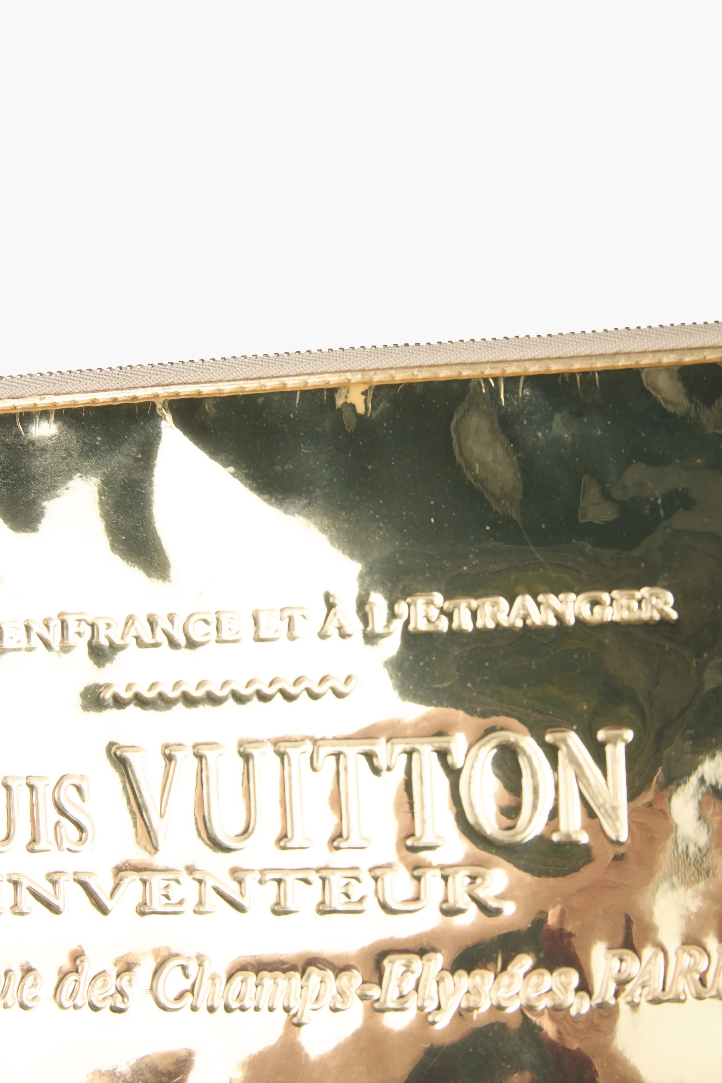 Louis Vuitton Gold Mirror Flat Pochette