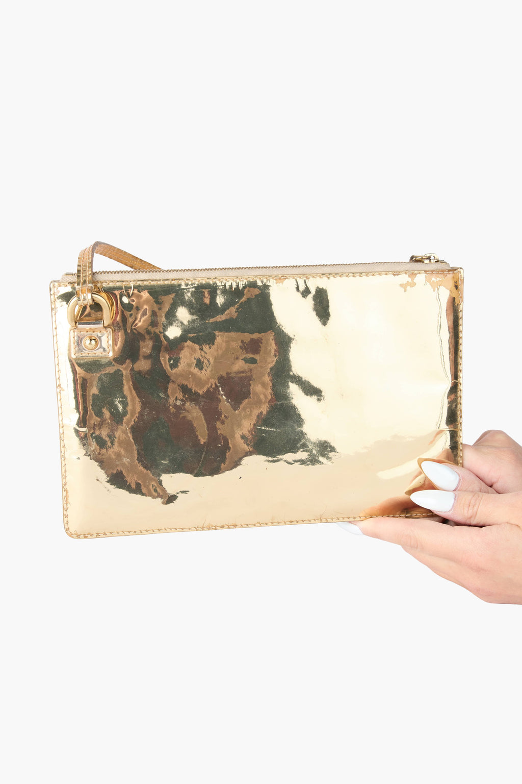 Louis Vuitton Gold Mirror Flat Pochette