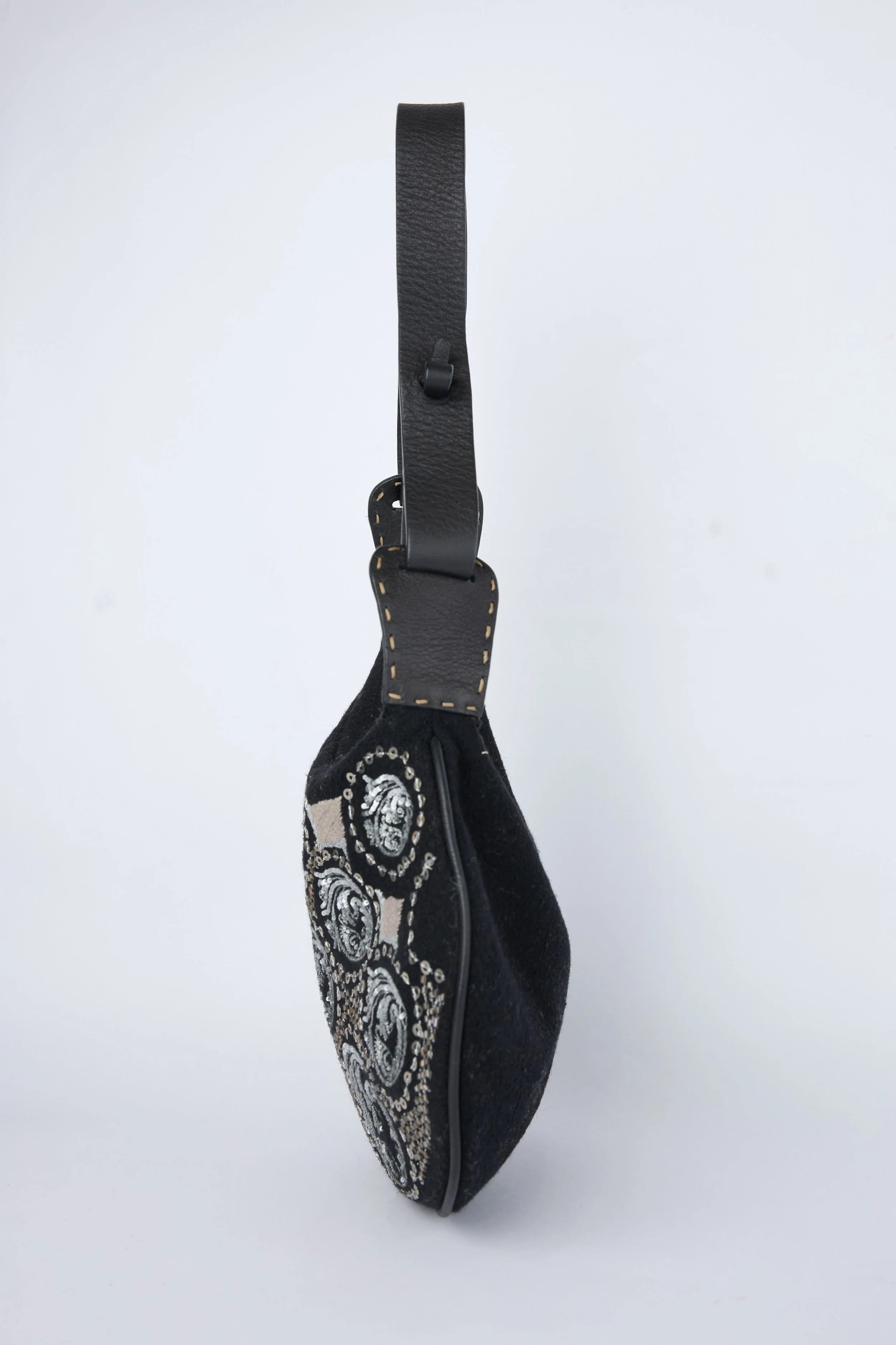 FENDI EMBELLISHED OYSTER BAG