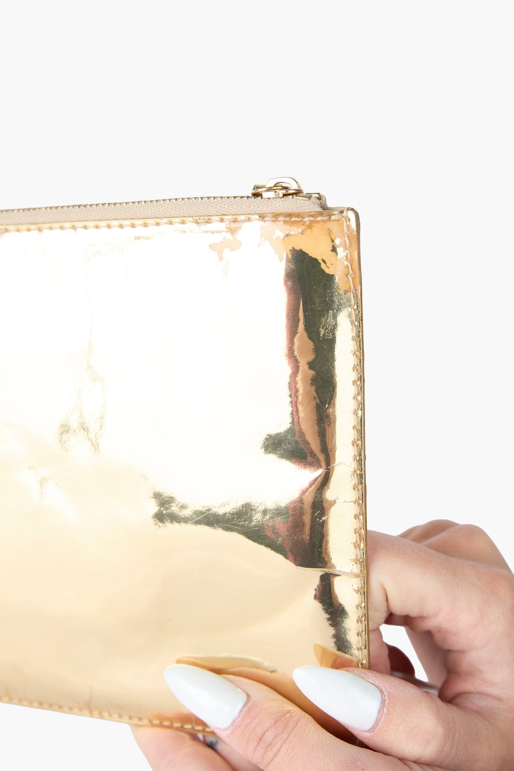 Louis Vuitton Gold Mirror Flat Pochette