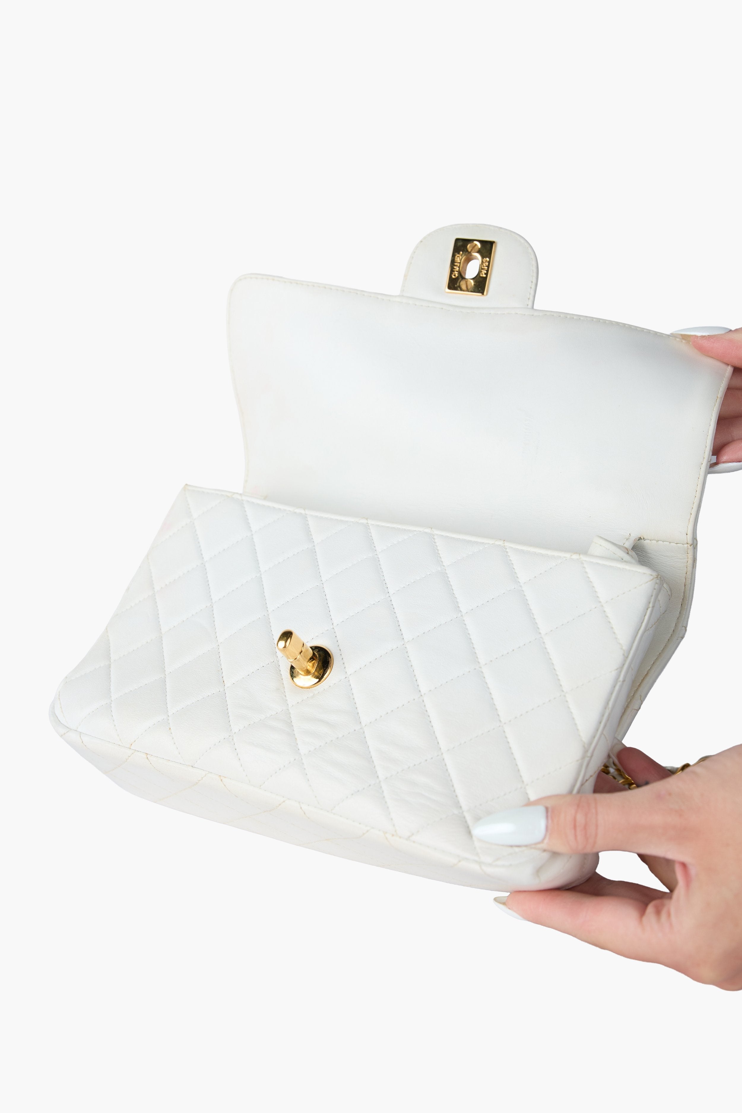 Chanel Double-Sided White Flap Bag