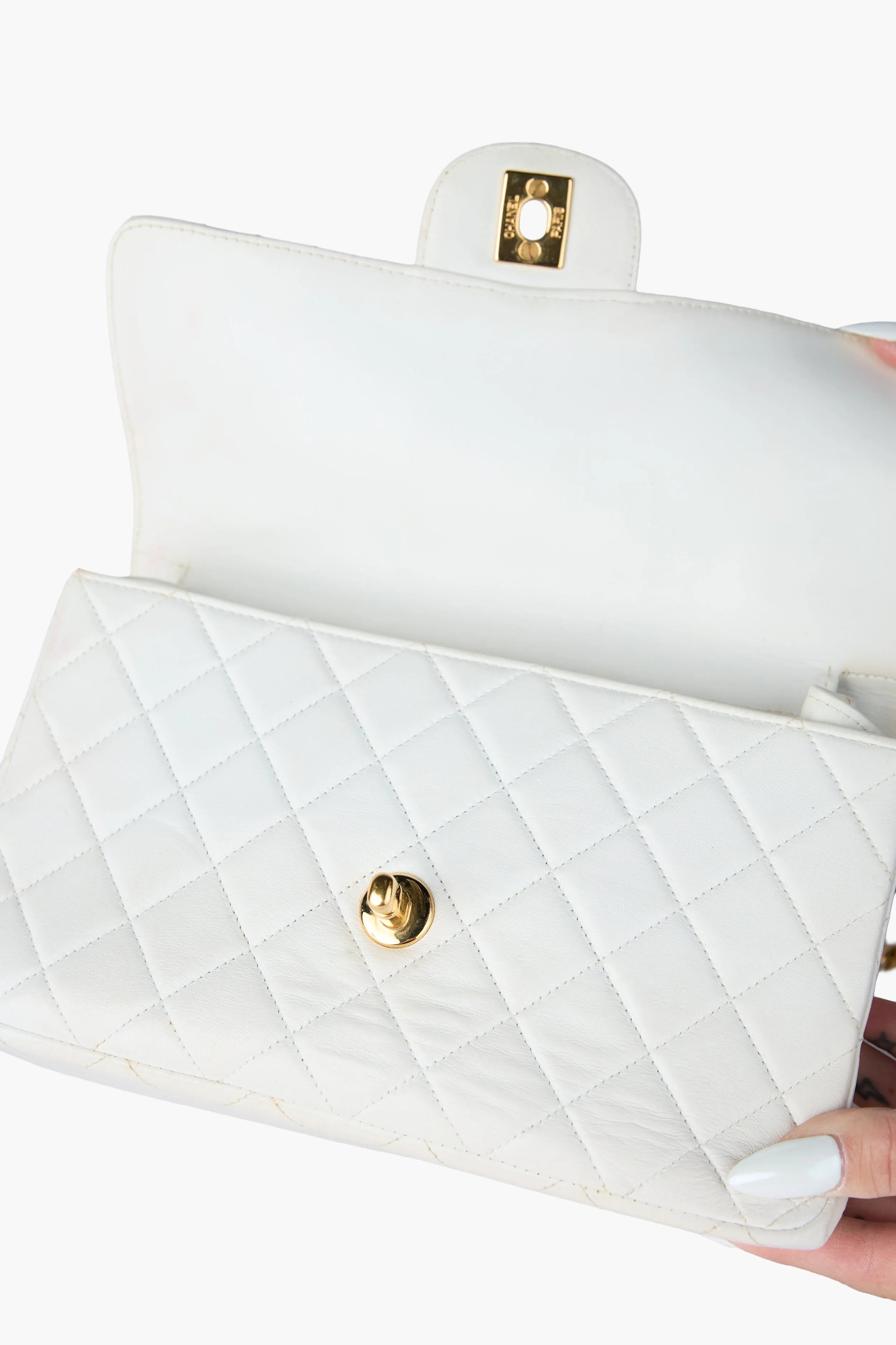 Chanel Double-Sided White Flap Bag