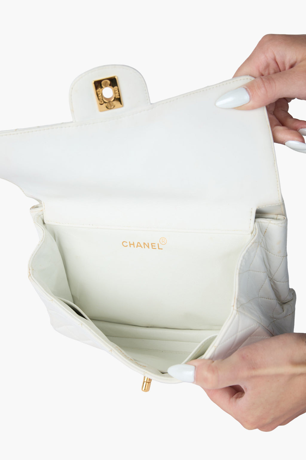 Chanel Double-Sided White Flap Bag