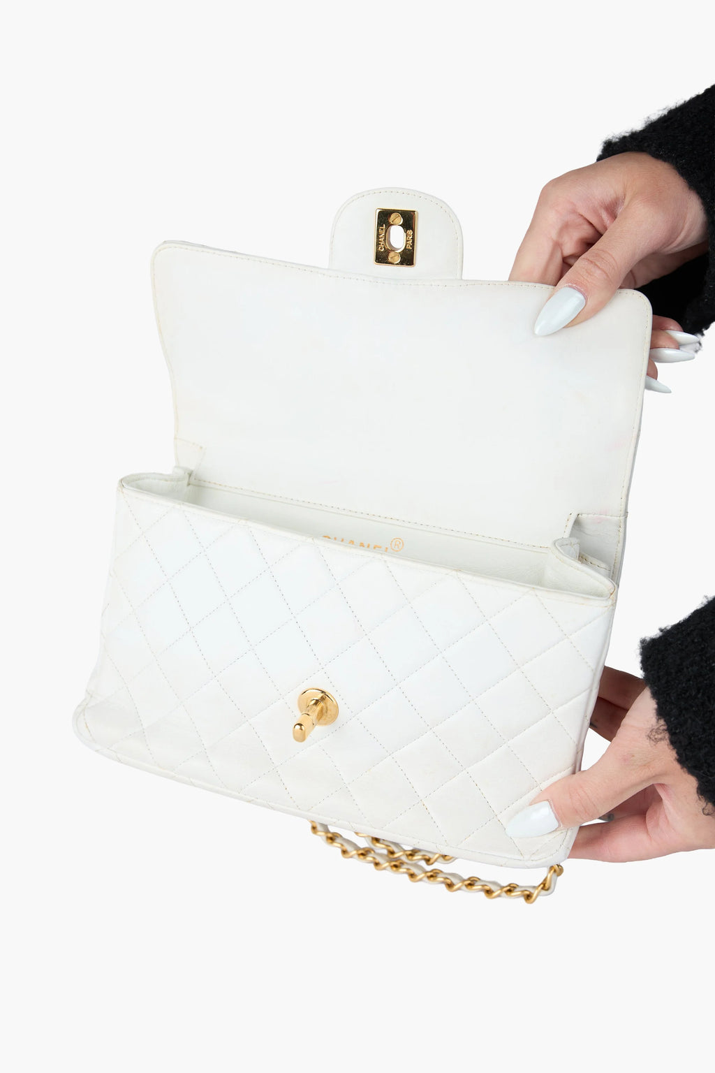 Chanel Double-Sided White Flap Bag