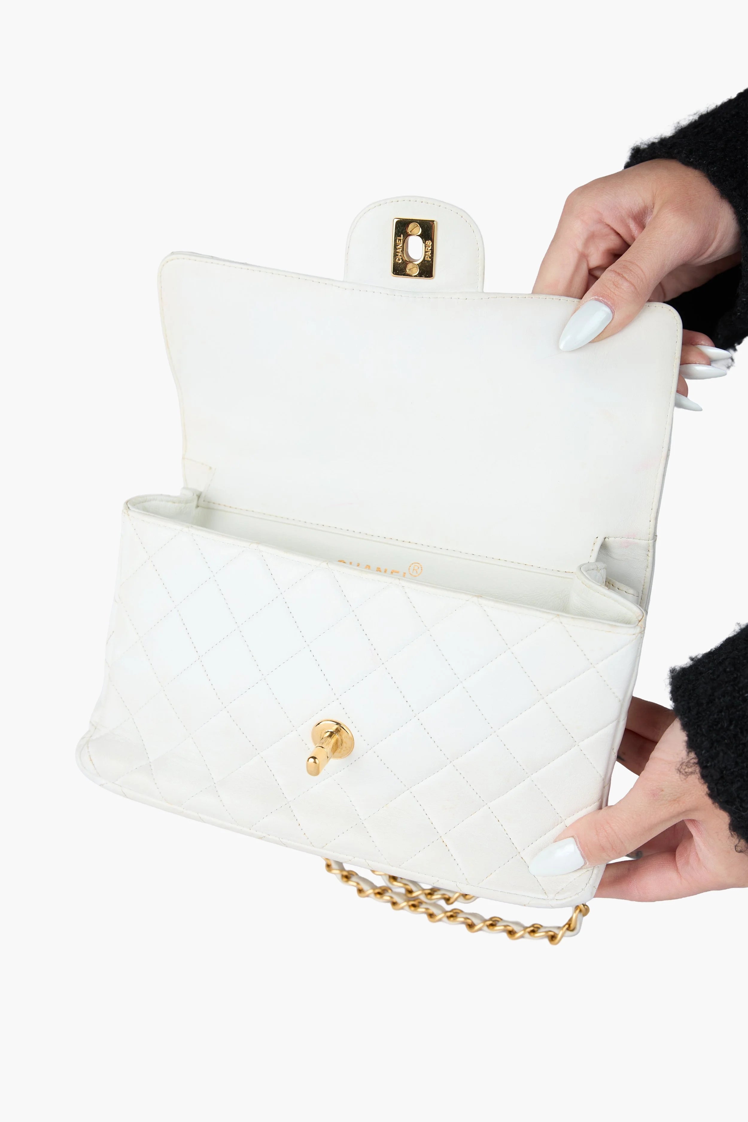 Chanel Double-Sided White Flap Bag