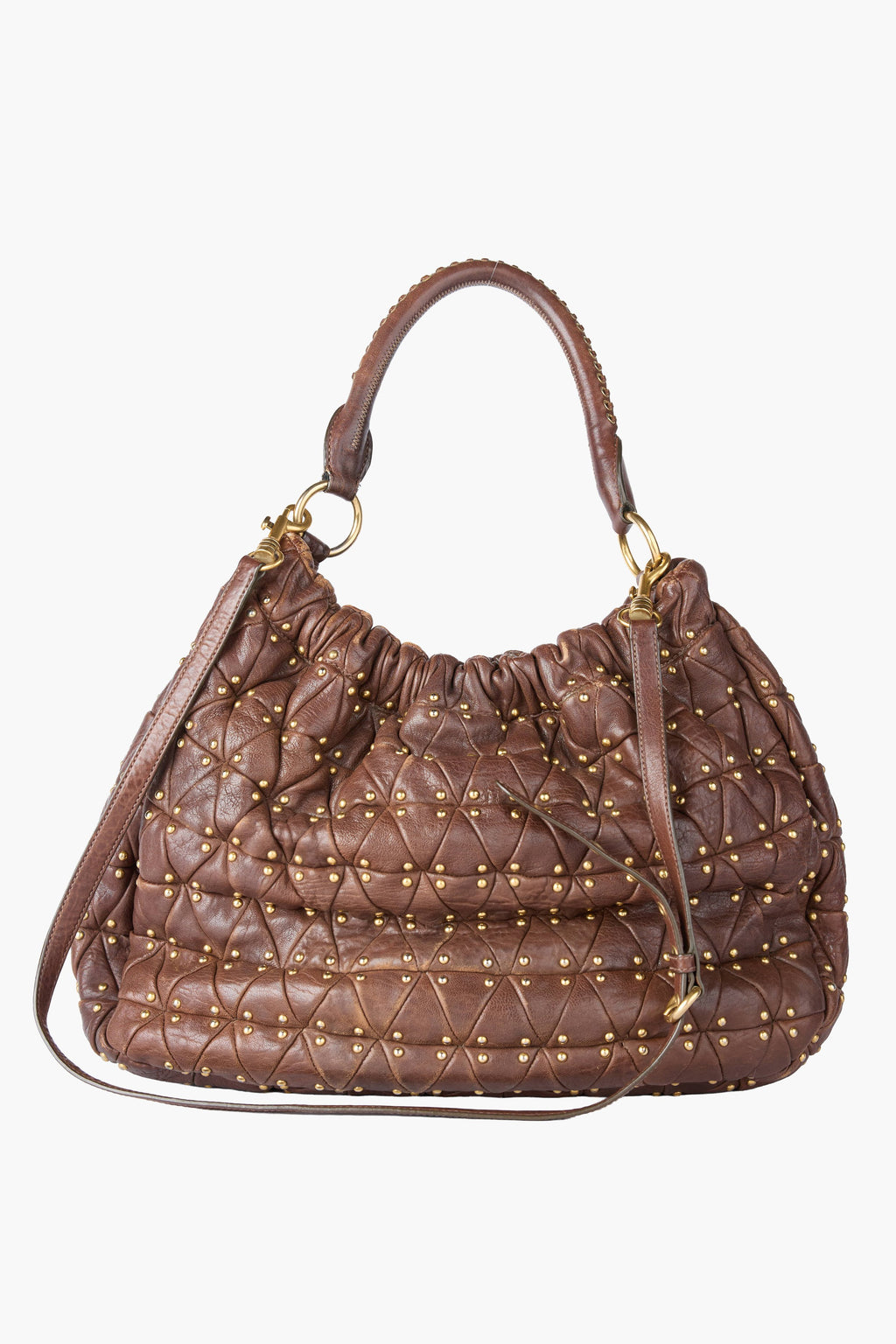 Miu Miu Studded Hobo Bag