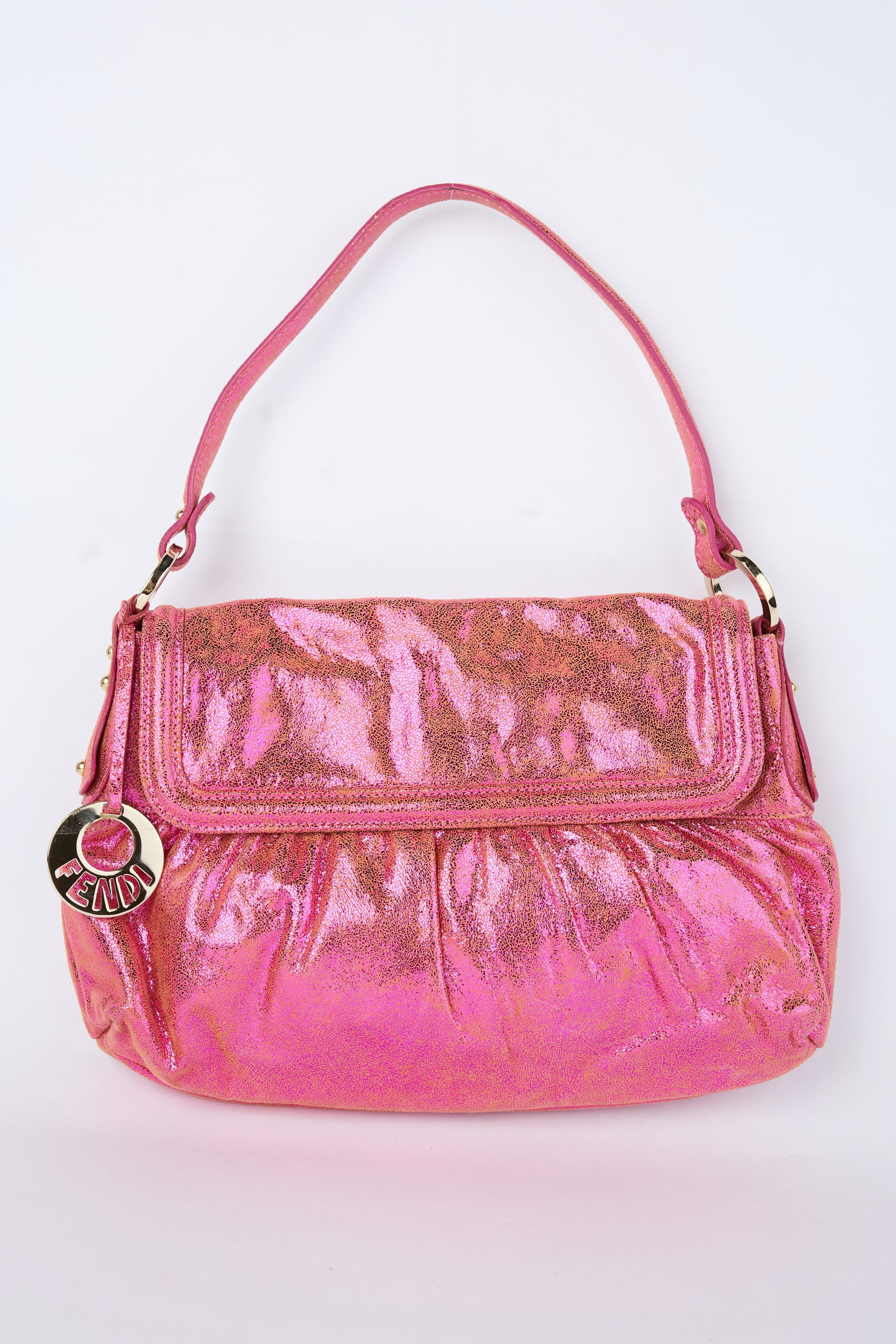 FENDI METALLIC PINK CHEF BAG