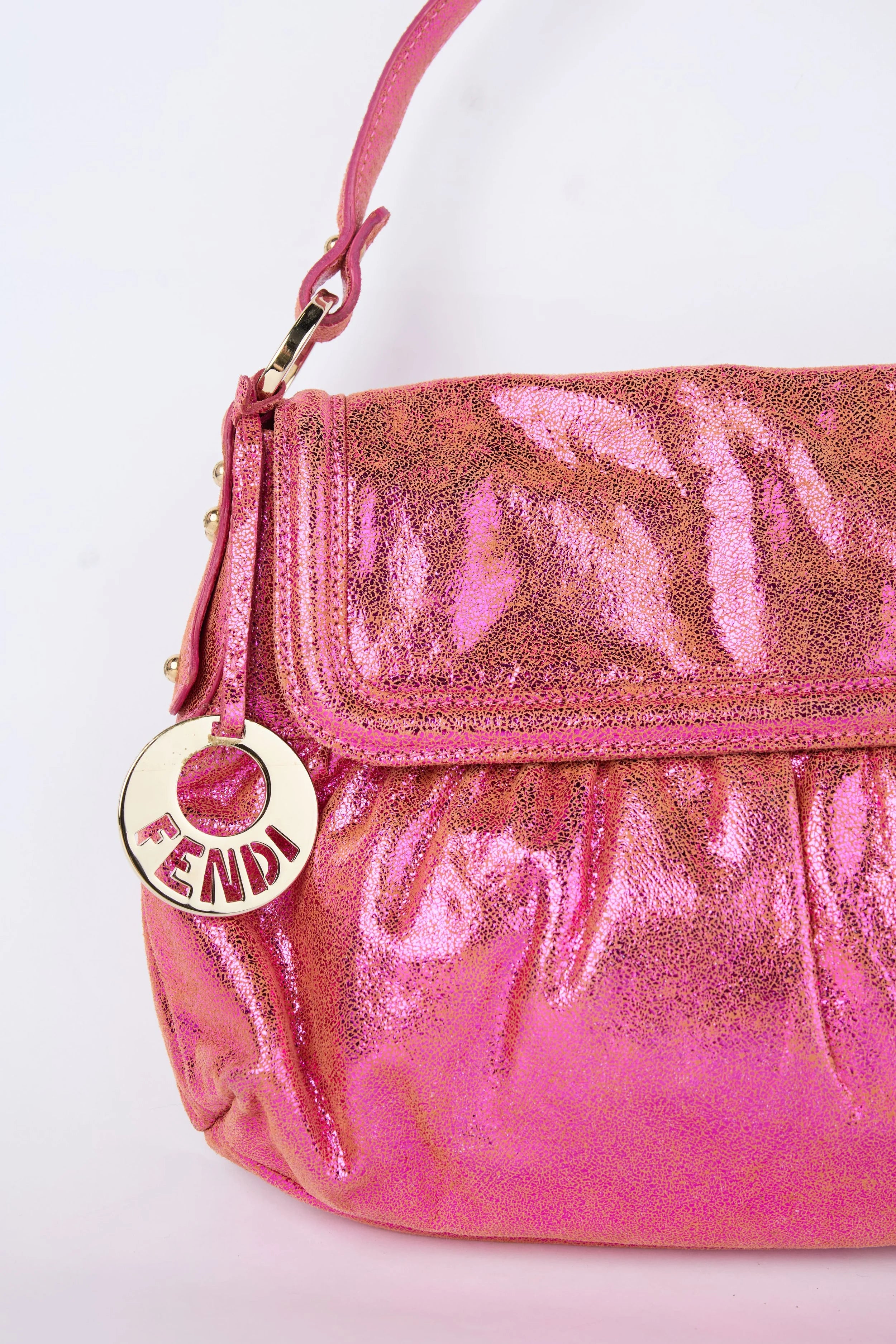 FENDI METALLIC PINK CHEF BAG