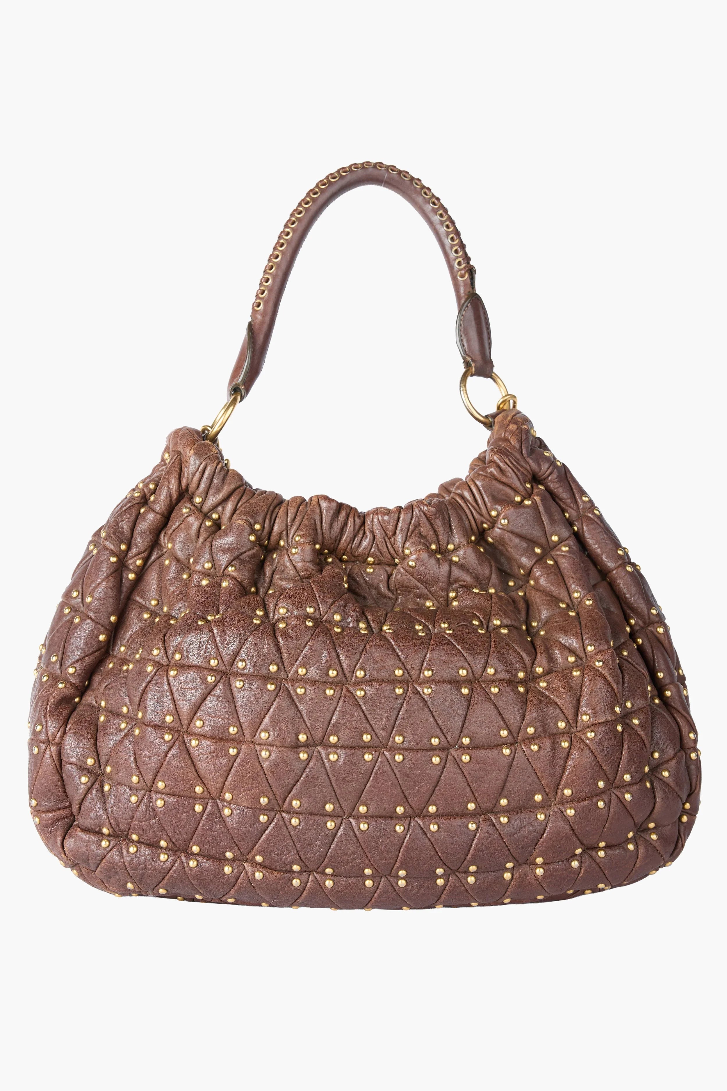 Miu Miu Studded Hobo Bag