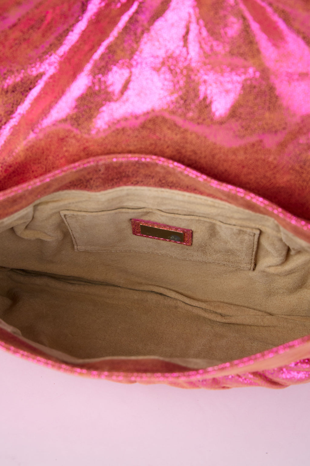 FENDI METALLIC PINK CHEF BAG