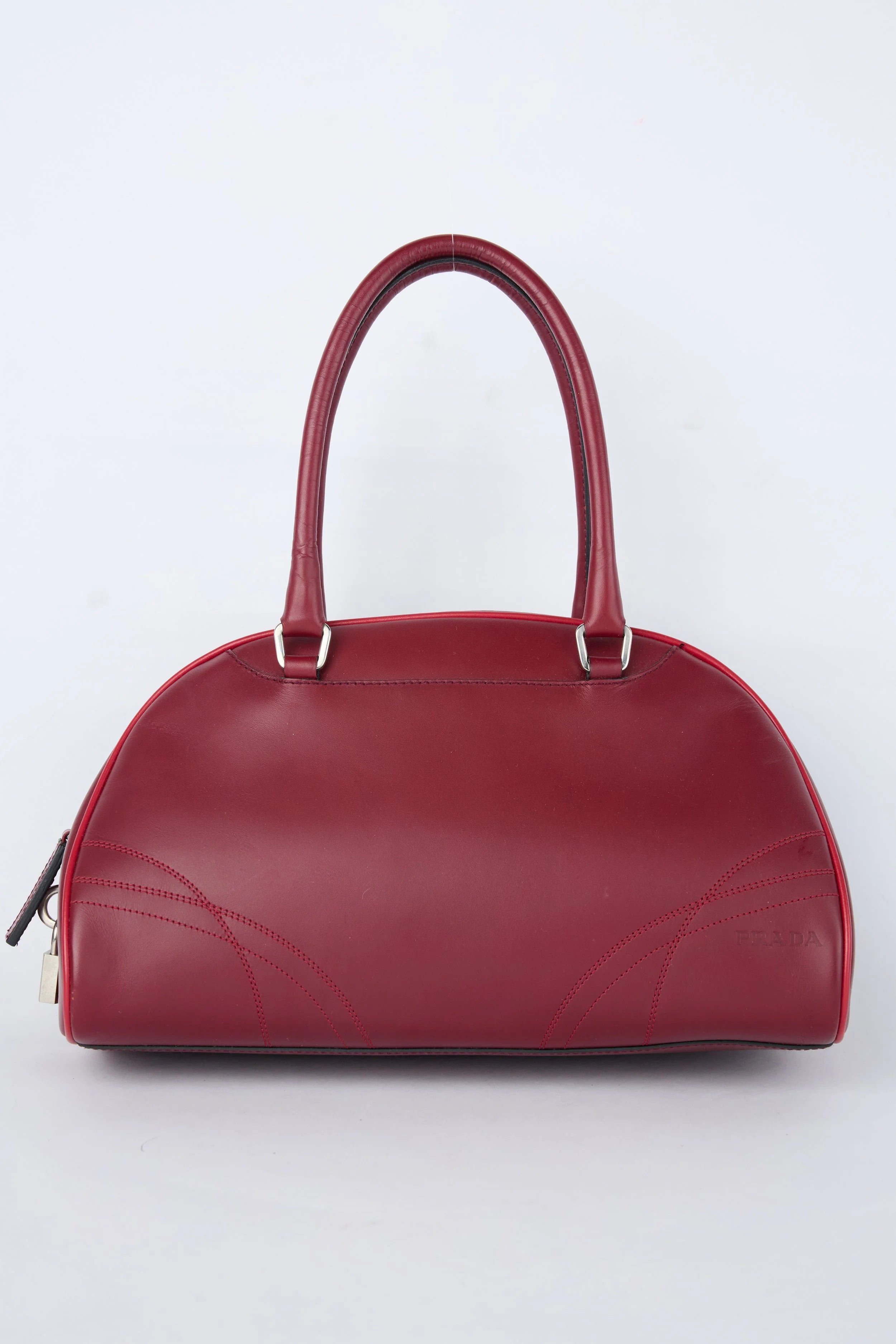 PRADA BURGANDY NAPPA BOWLER