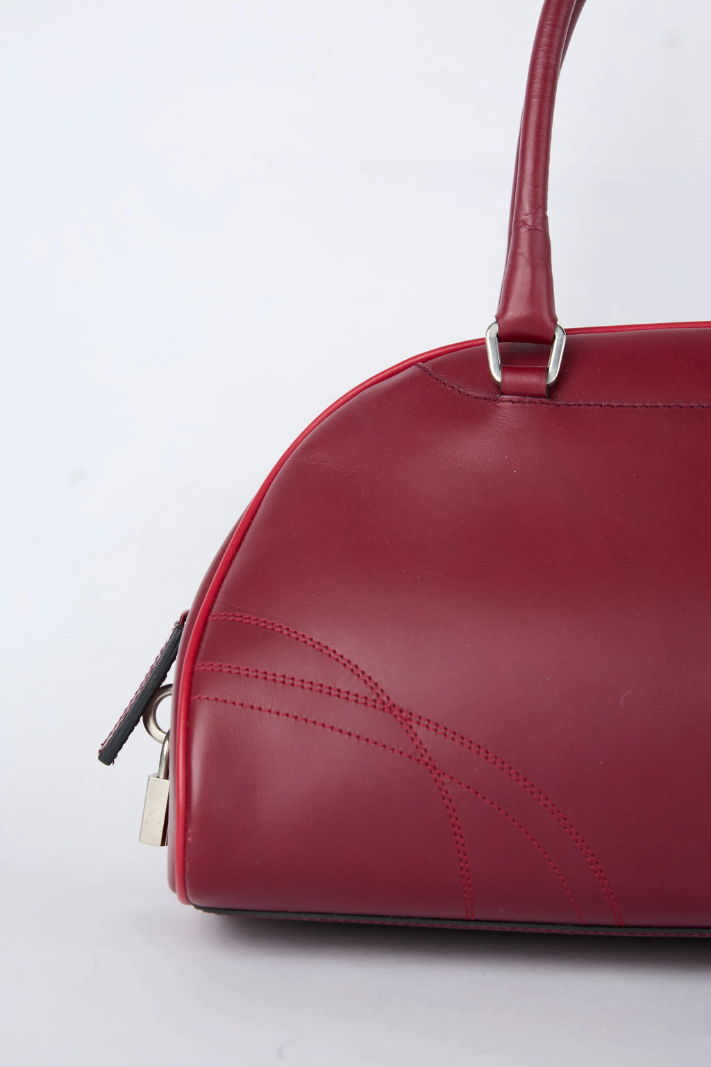 PRADA BURGANDY NAPPA BOWLER