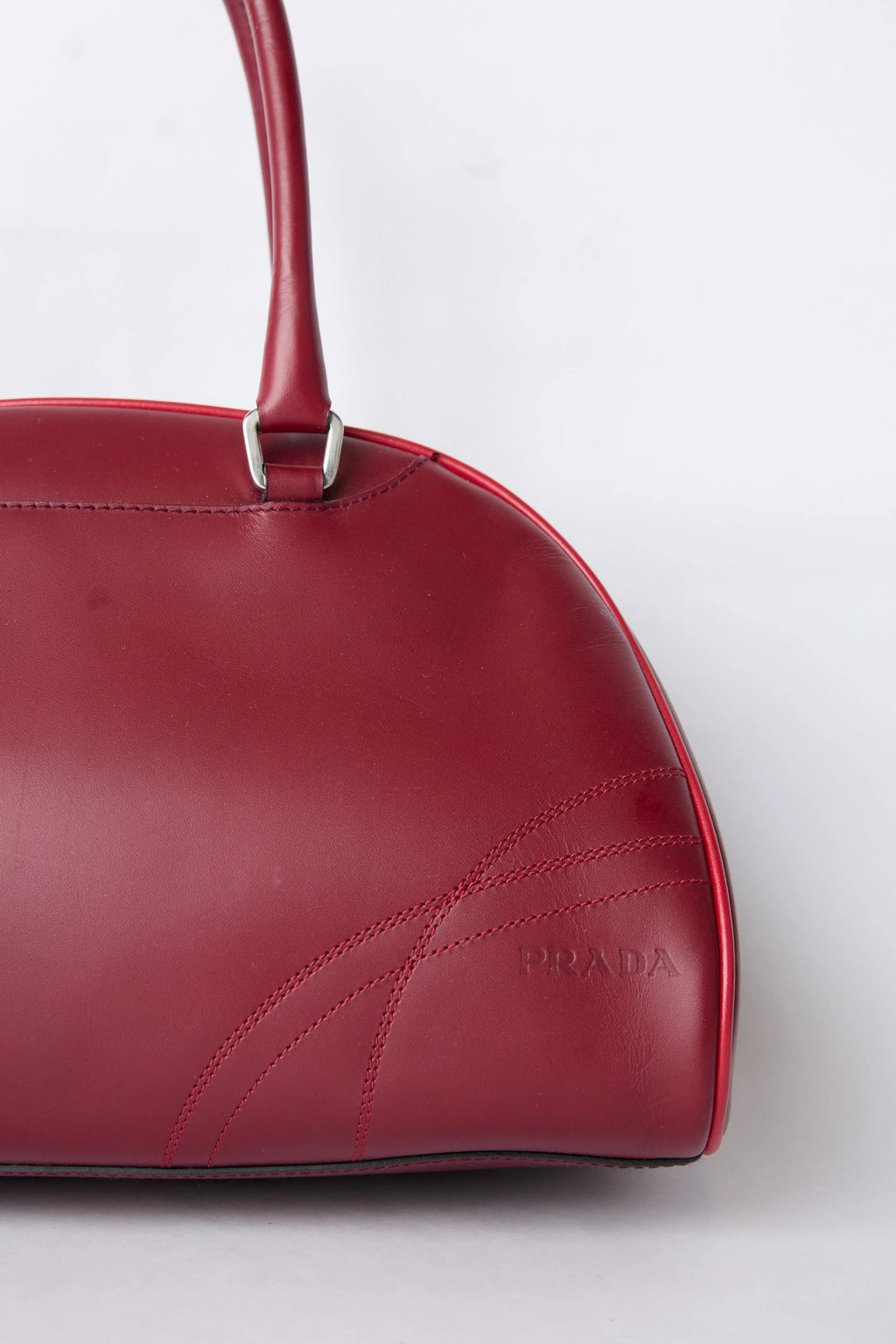PRADA BURGANDY NAPPA BOWLER