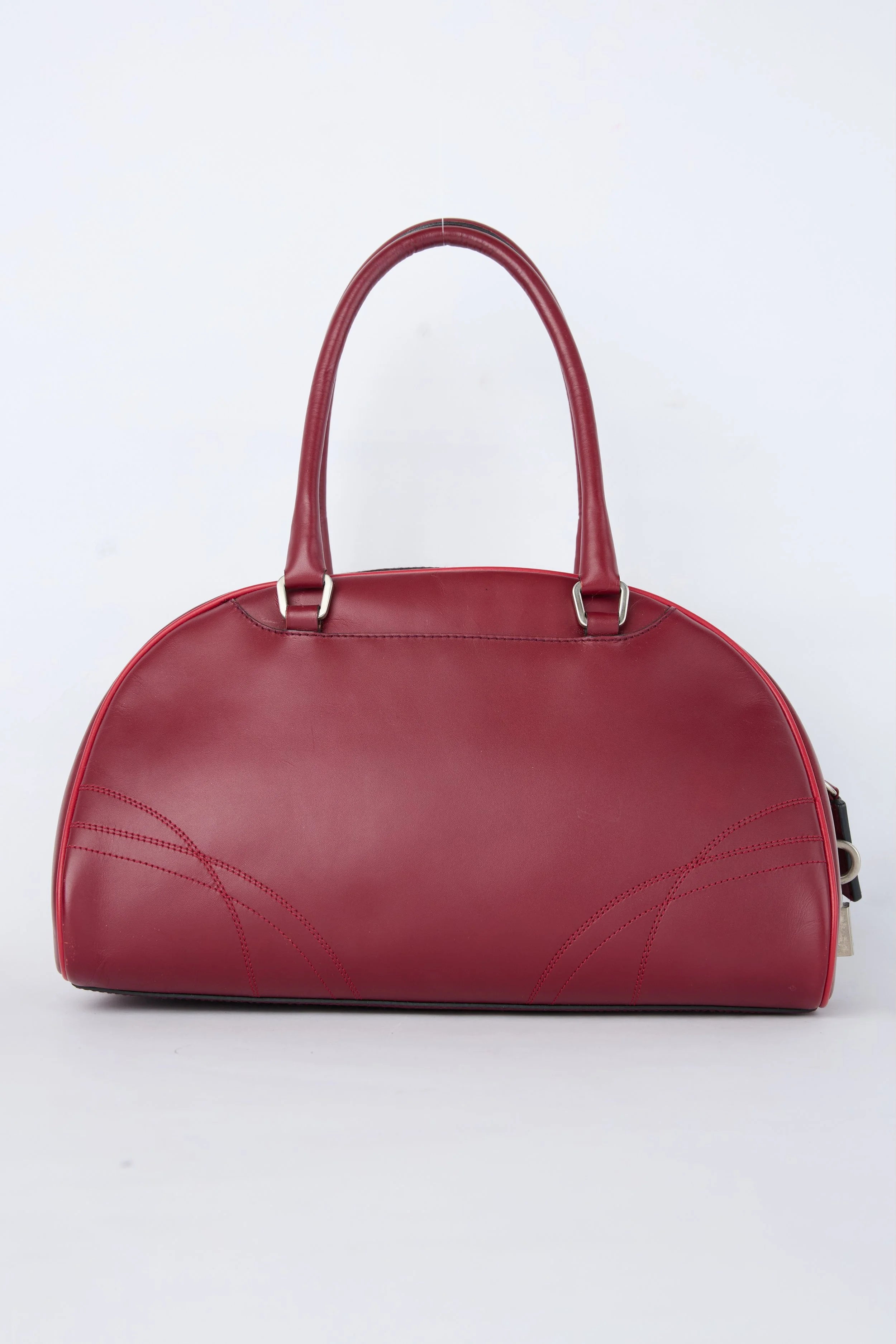 PRADA BURGANDY NAPPA BOWLER