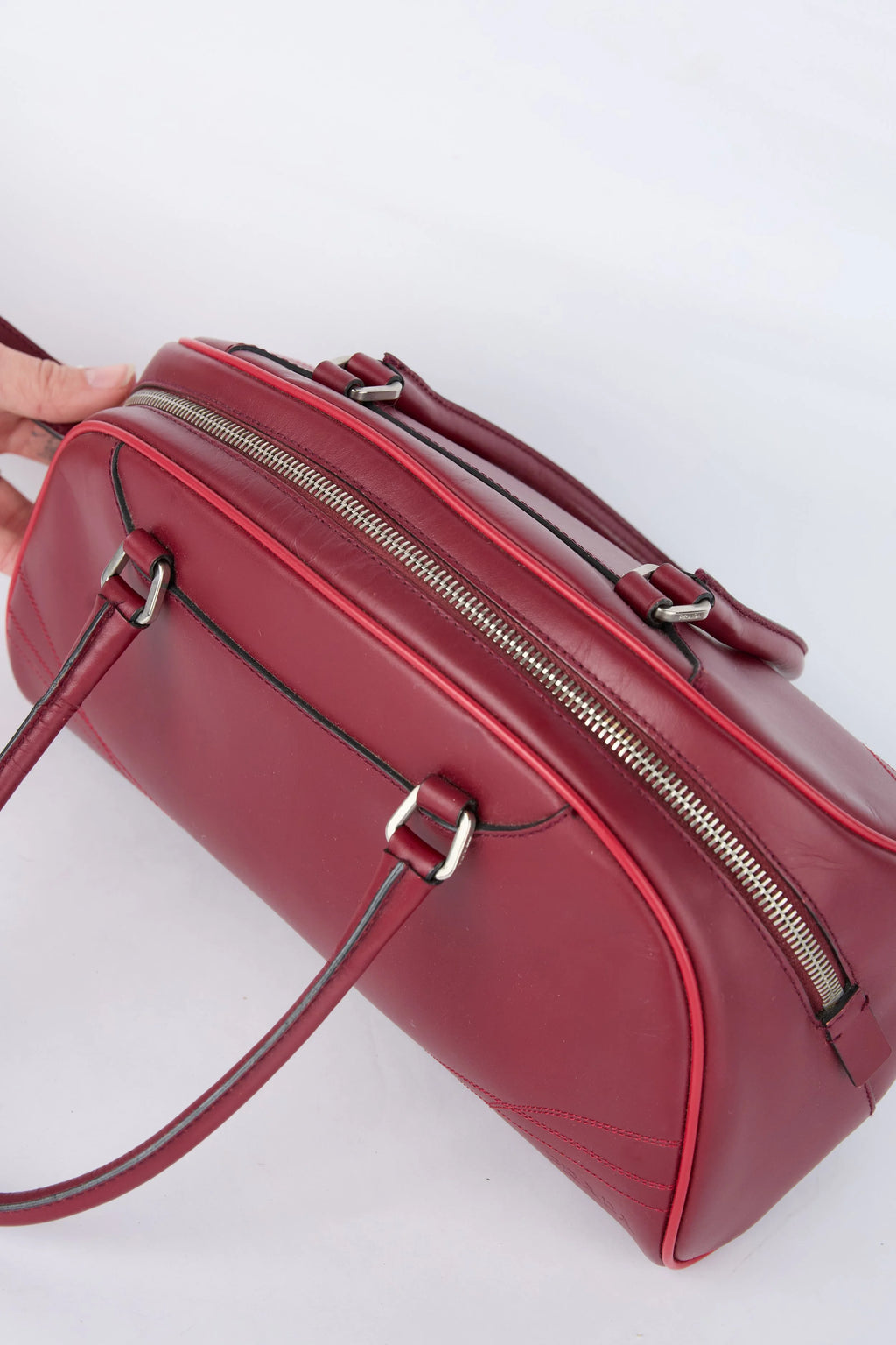 PRADA BURGANDY NAPPA BOWLER
