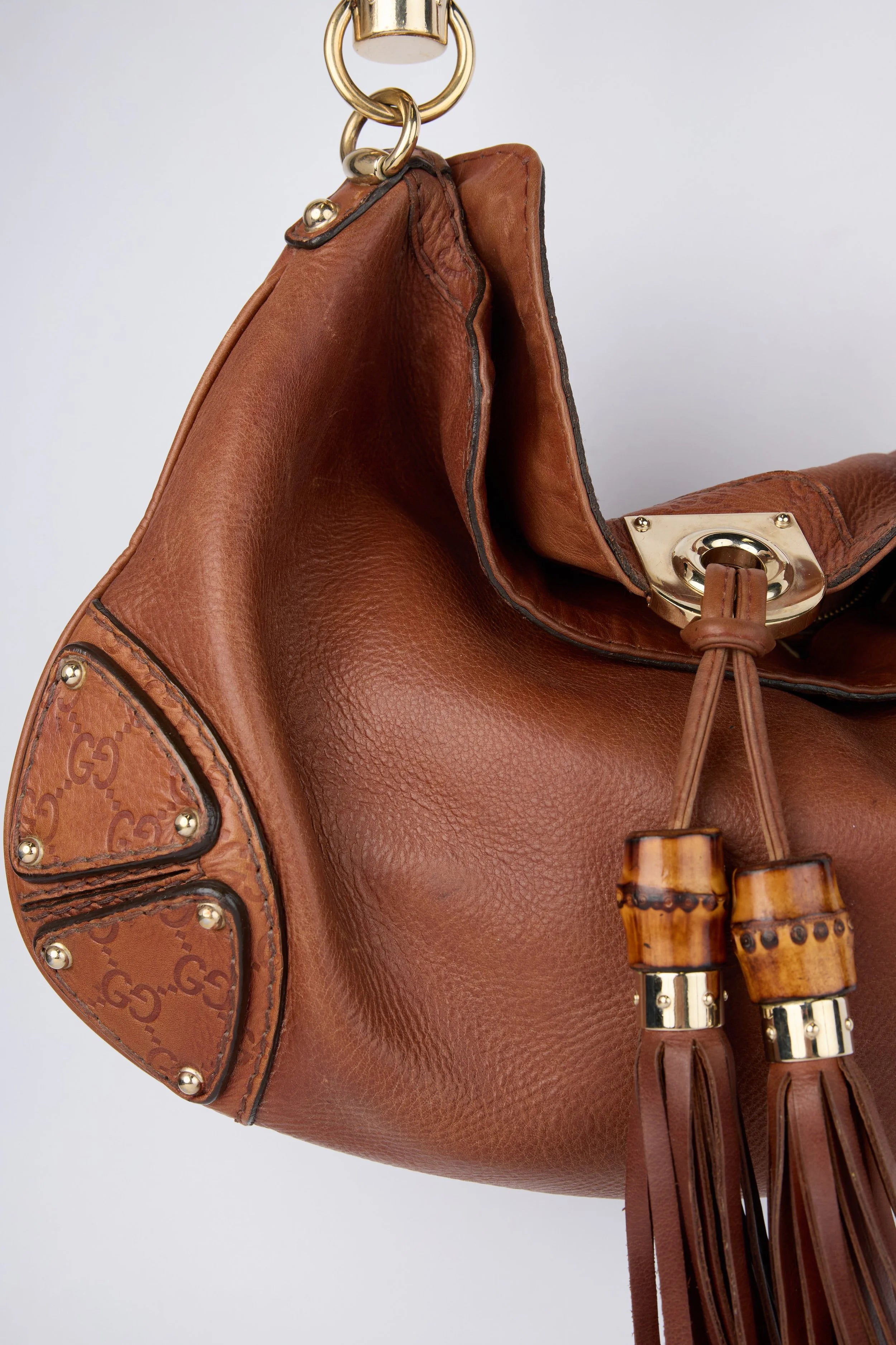 GUCCI TAN INDY HOBO