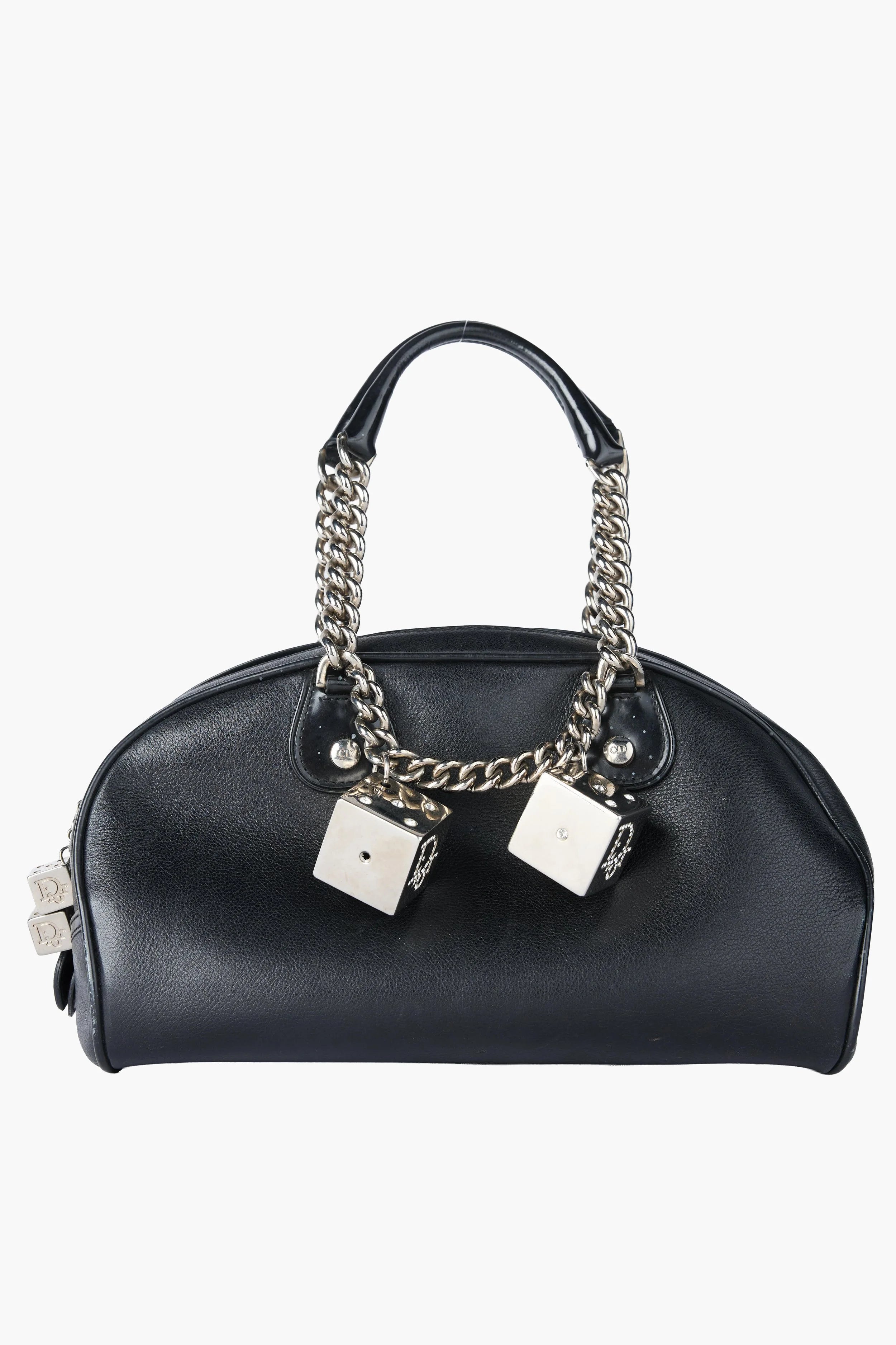 Dior Black Dice Bowler Bag