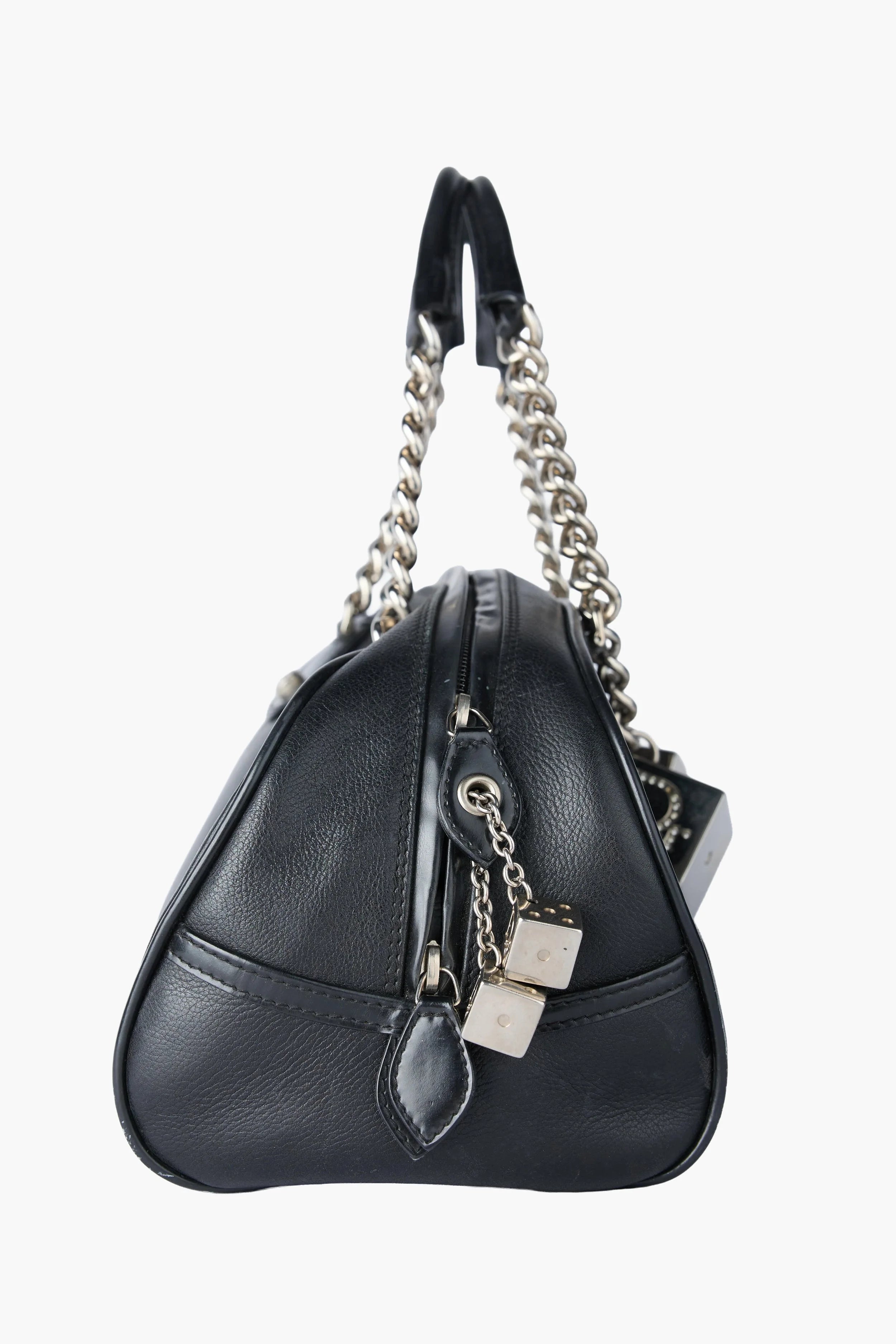 Dior Black Dice Bowler Bag