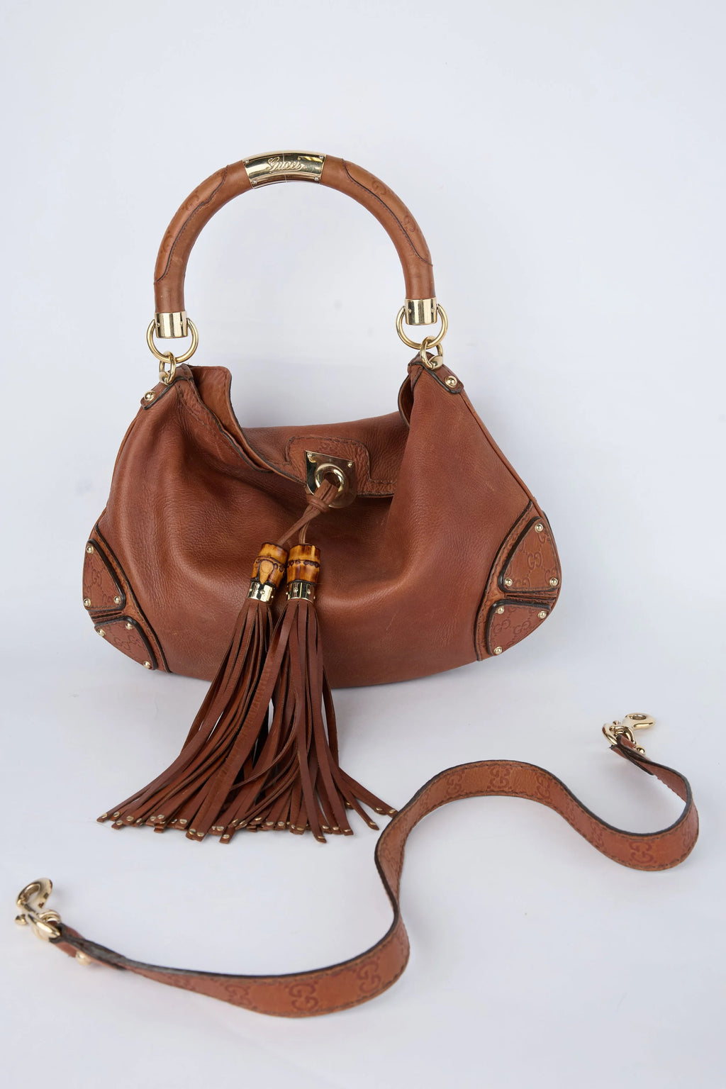 GUCCI TAN INDY HOBO