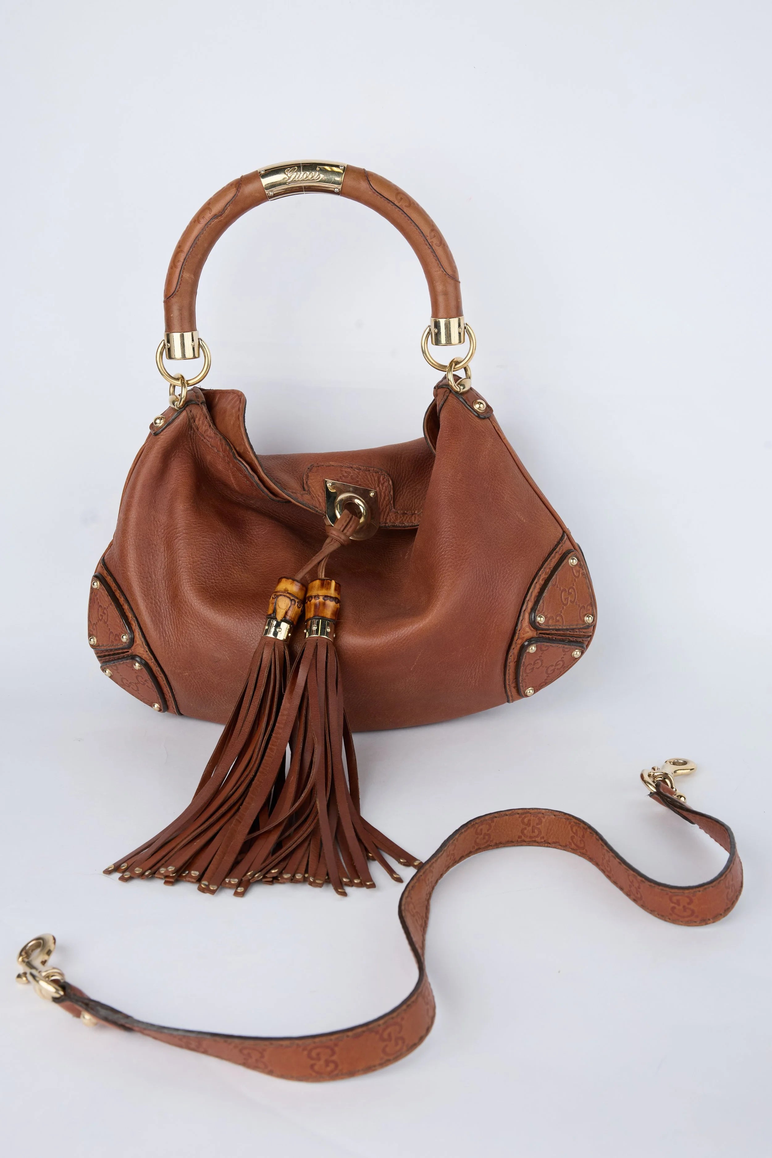 GUCCI TAN INDY HOBO