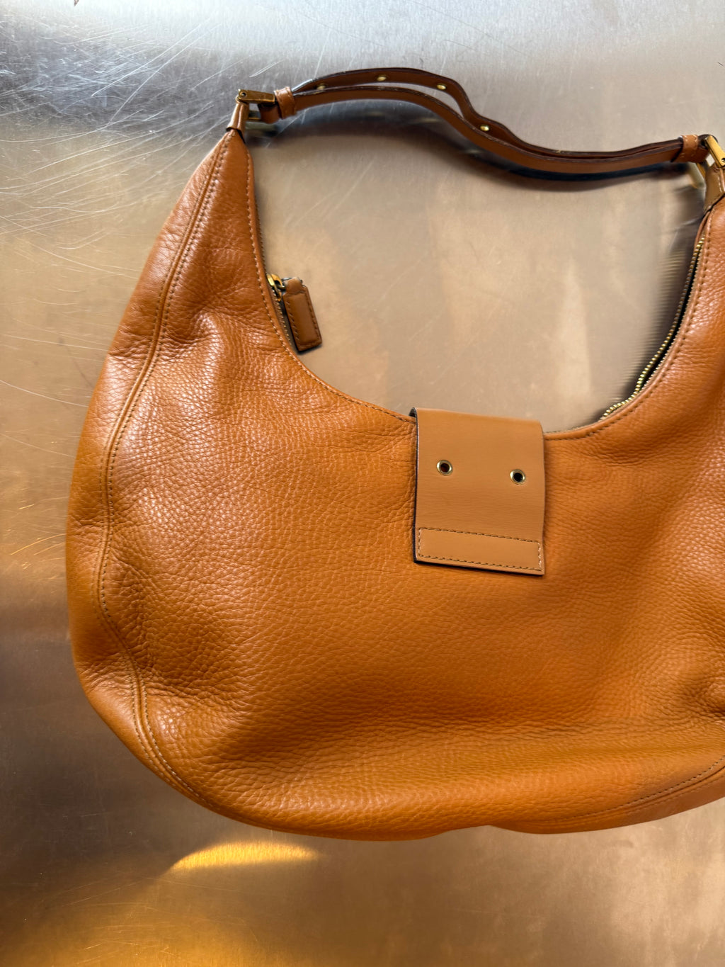 DIOR BEIGE CRESCENT HOBO BAG