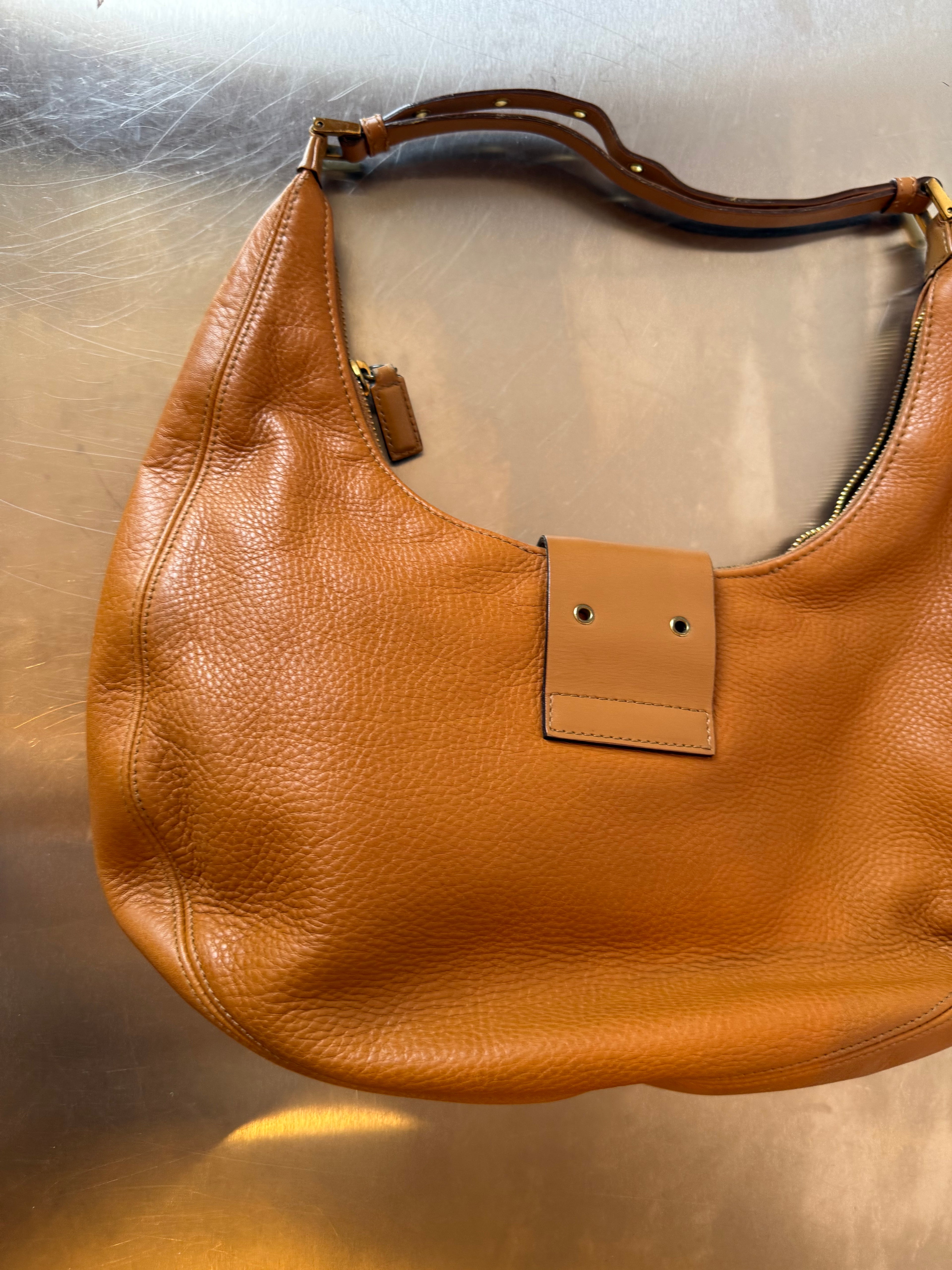 DIOR BEIGE CRESCENT HOBO BAG