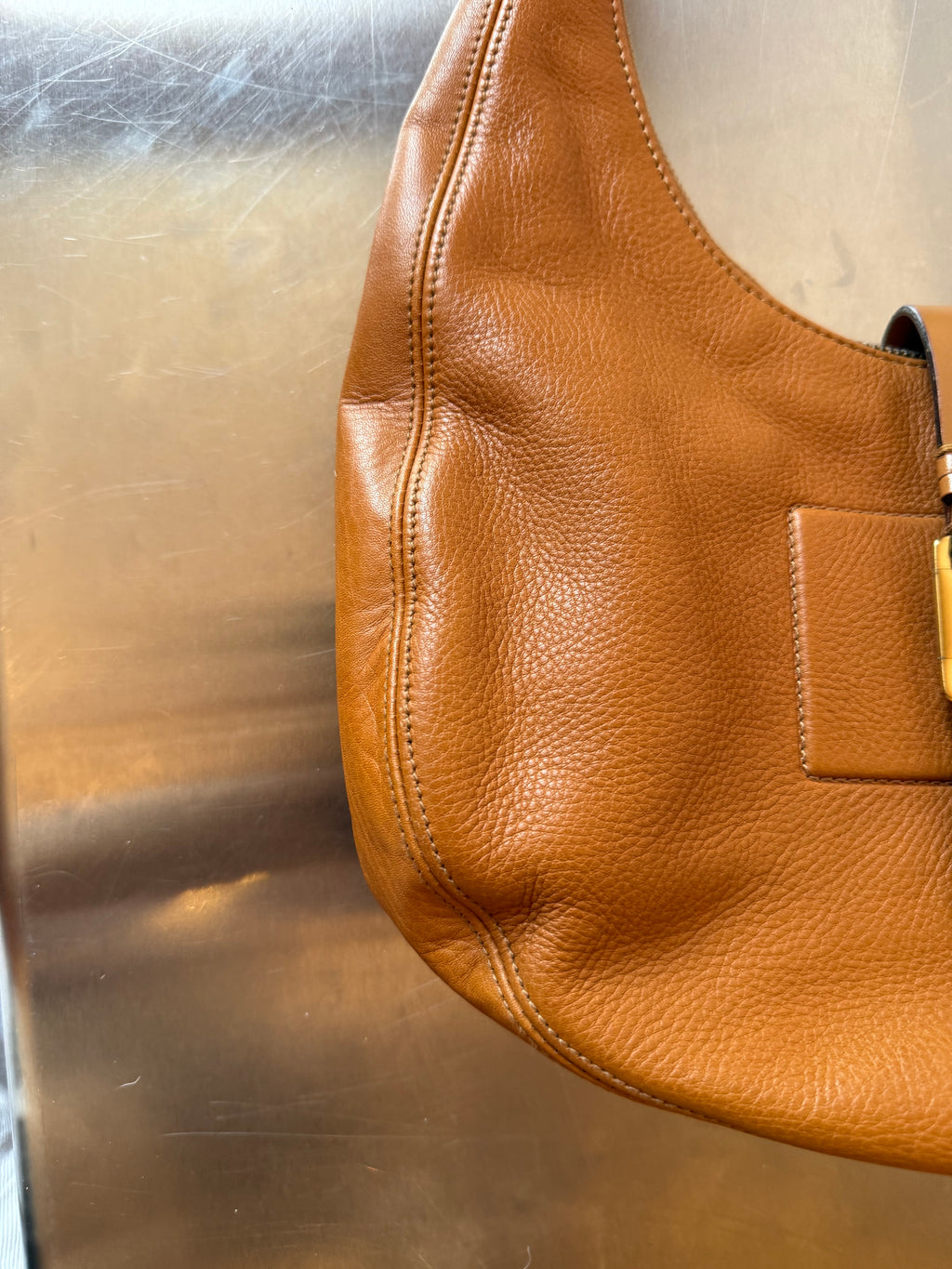DIOR BEIGE CRESCENT HOBO BAG