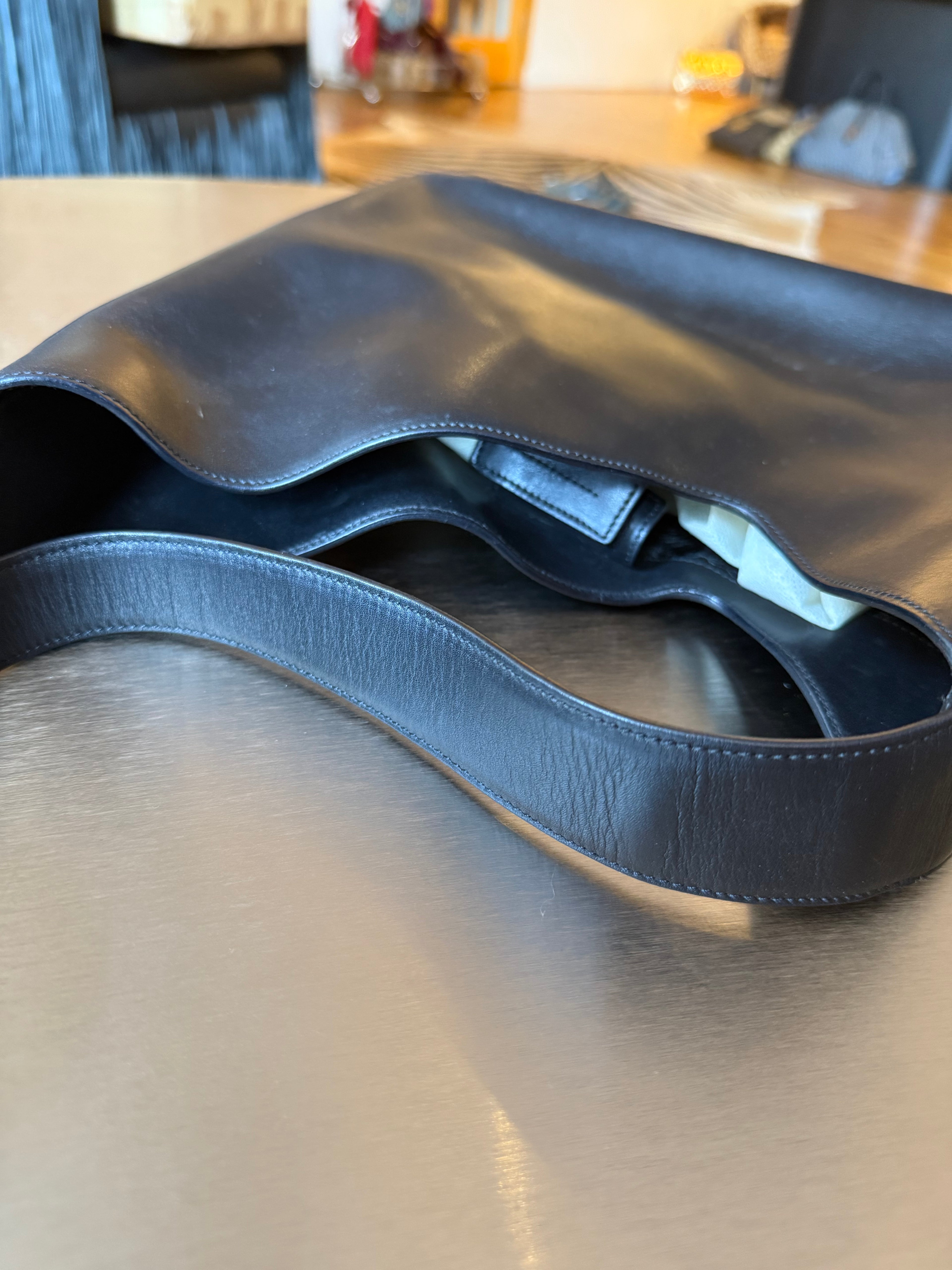 PRADA BLACK ASYMMTERICAL BAG