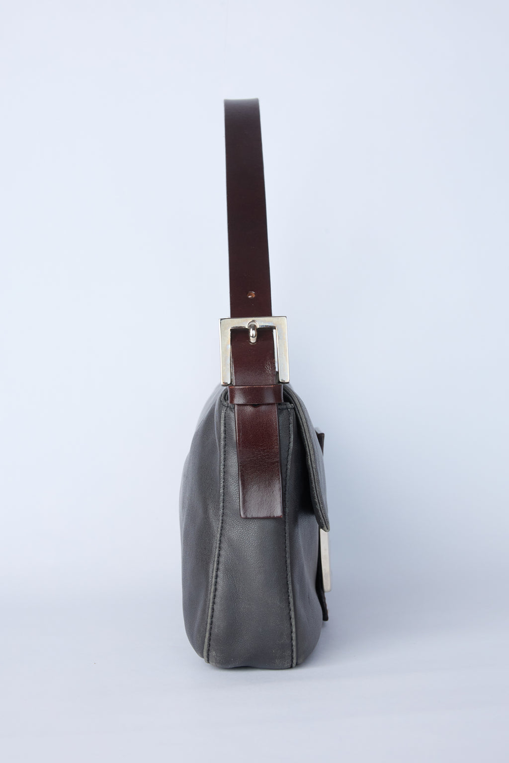 FENDI BLACK LEATHER BAGUETTE