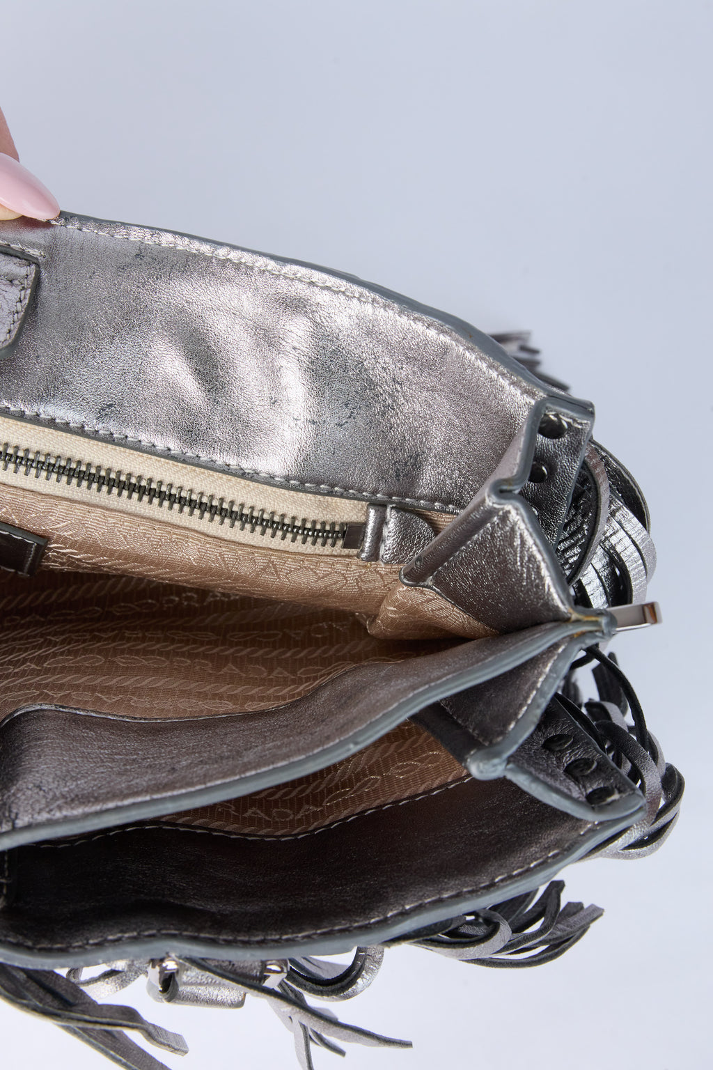 PRADA METALLIC FRINGE BAG