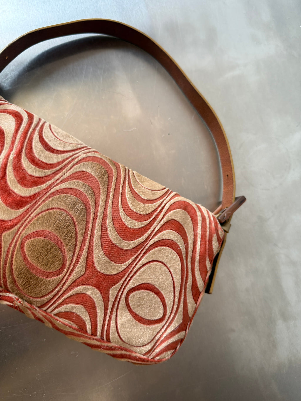 FENDI ORANGE SWIRL BAGUETTE