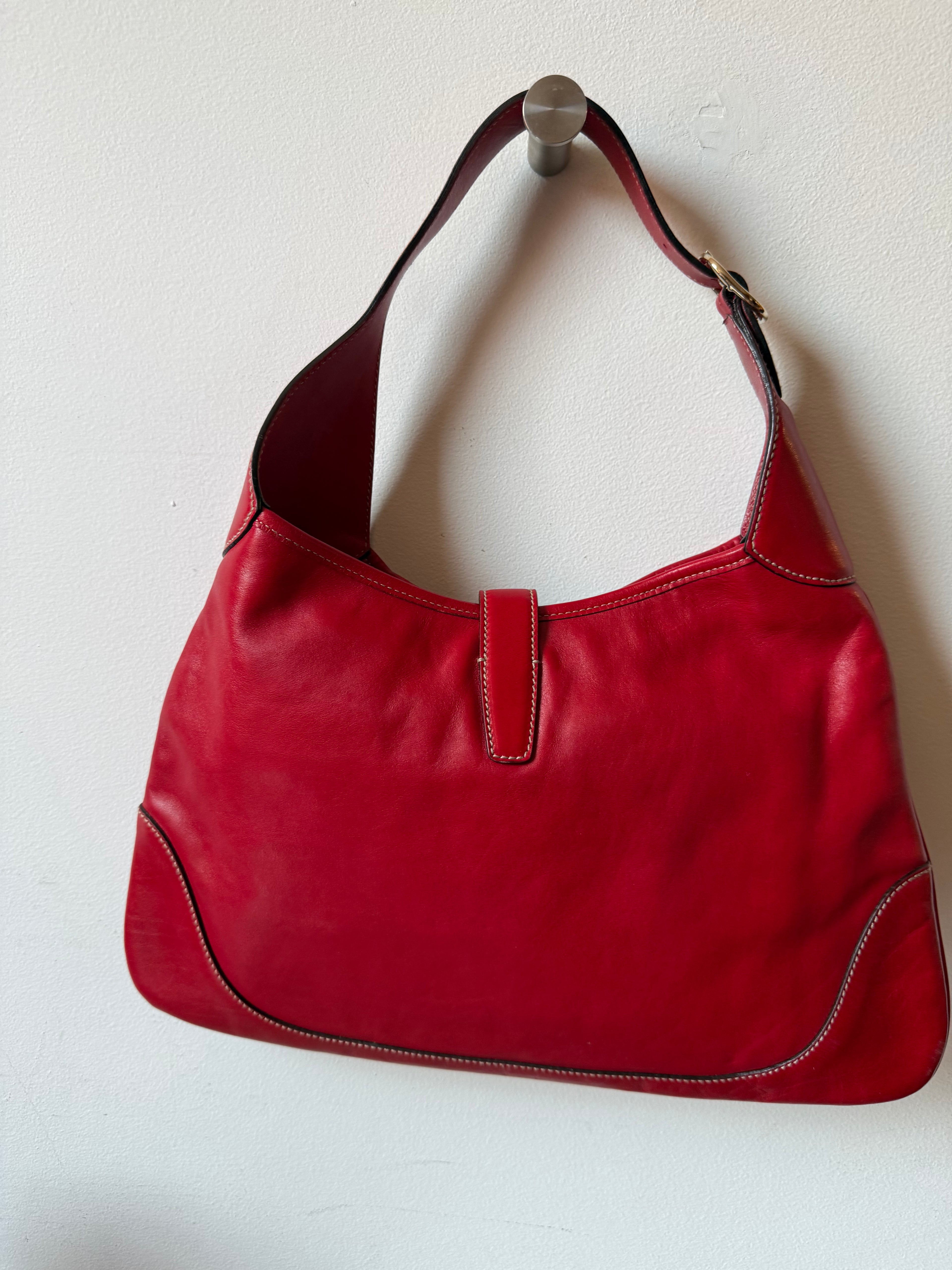 GUCCI RED LEATHER JACKIE