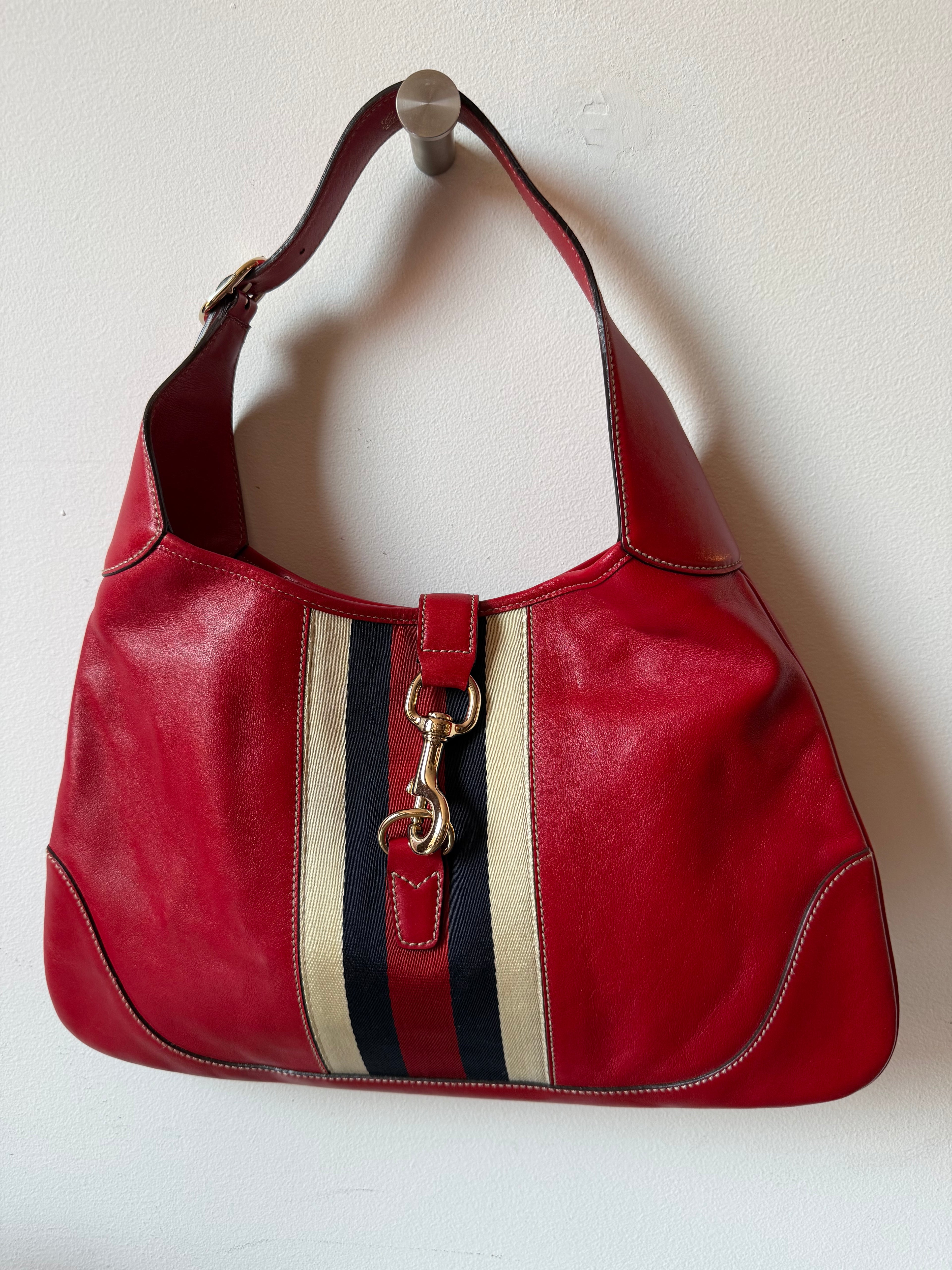GUCCI RED LEATHER JACKIE