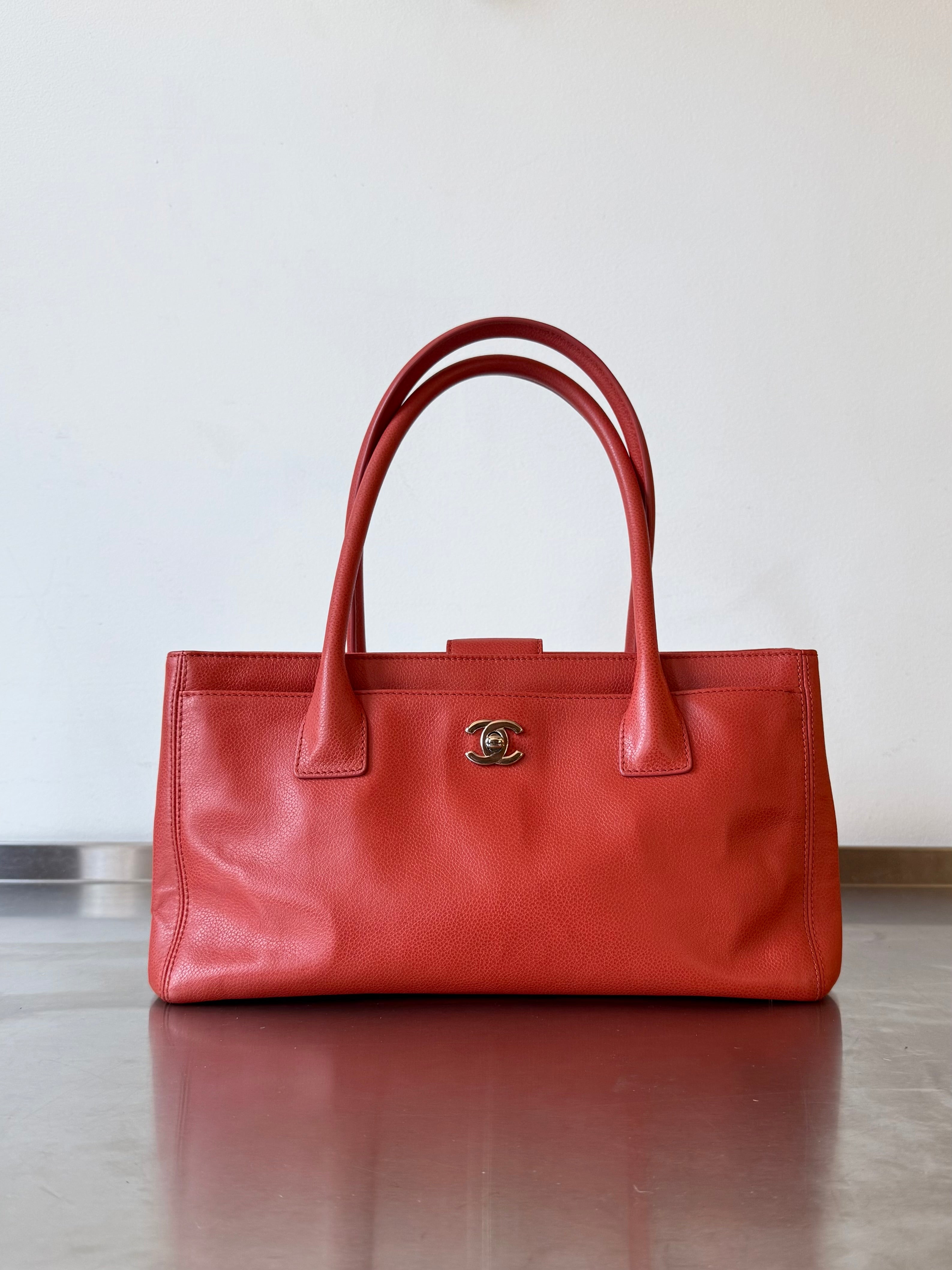 CHANEL ORANGE EXECUTIVE CERF TOTE