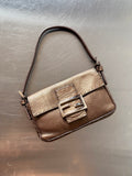 FENDI BROWN SELLERIA MINI BAGUETTE