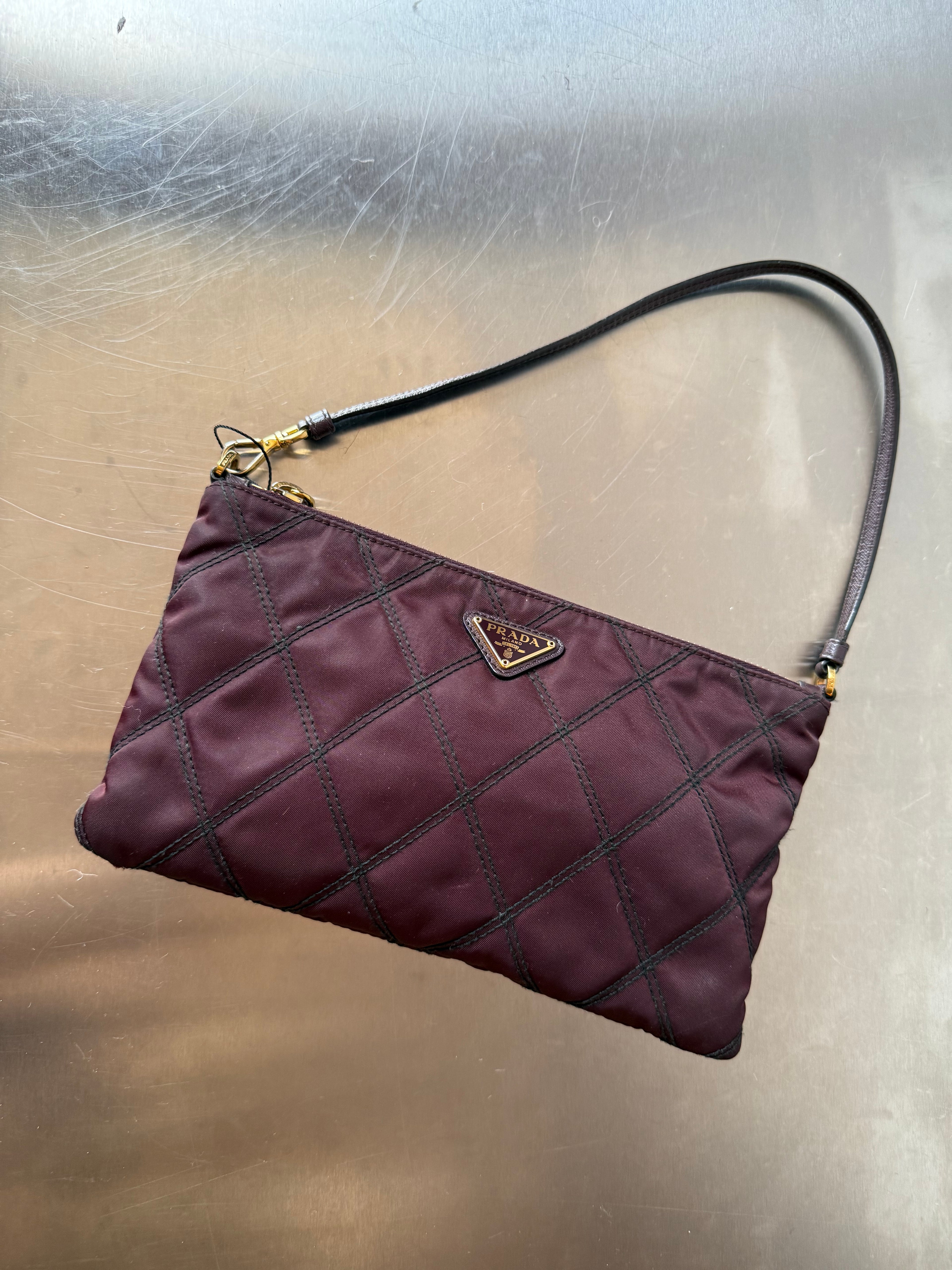 PRADA PURPLE TESSUTO POCHETTE