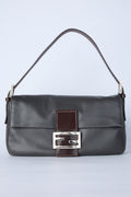 FENDI BLACK LEATHER BAGUETTE